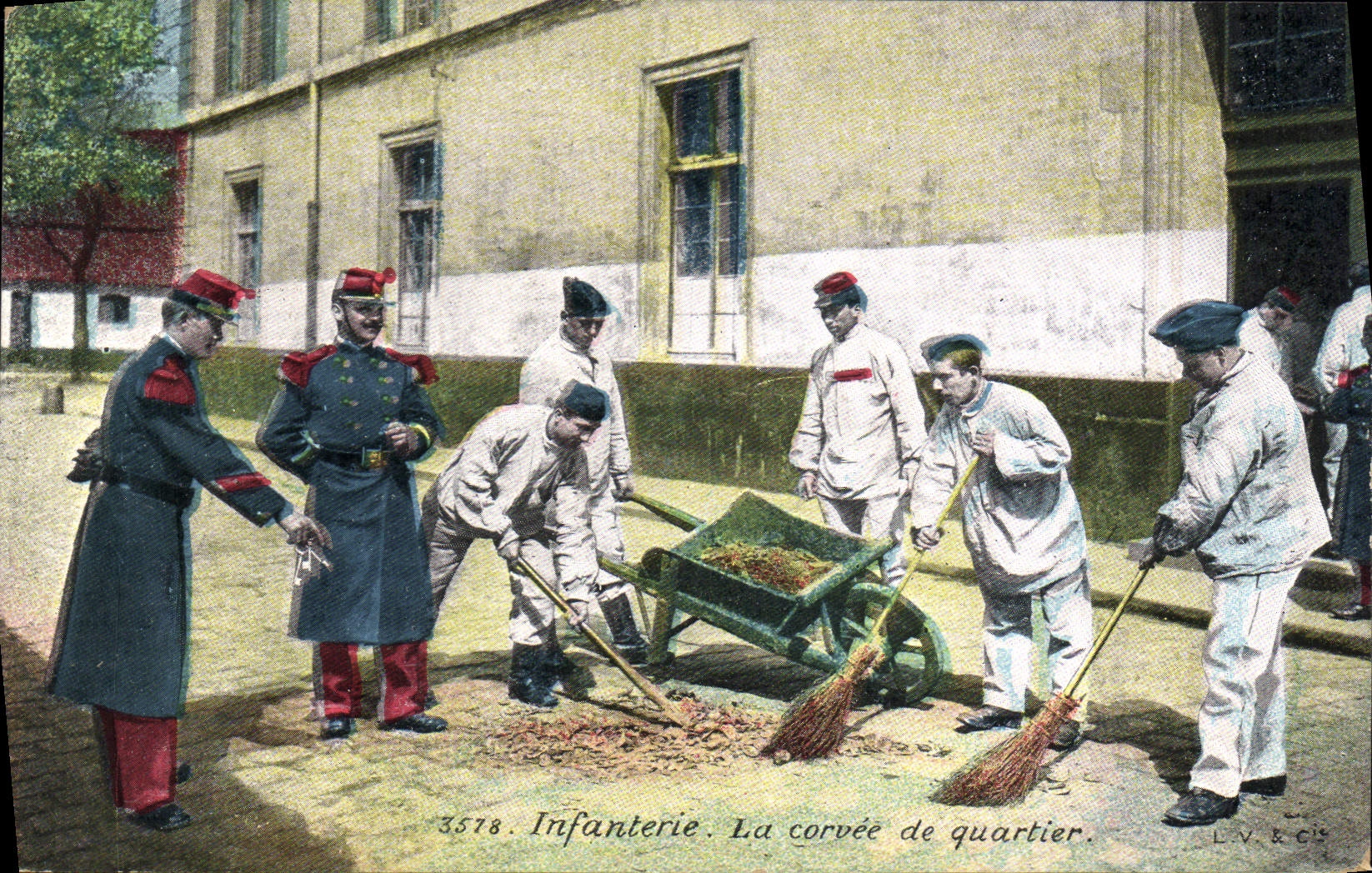 CPA Militaria Infanterie La corvee du quartier