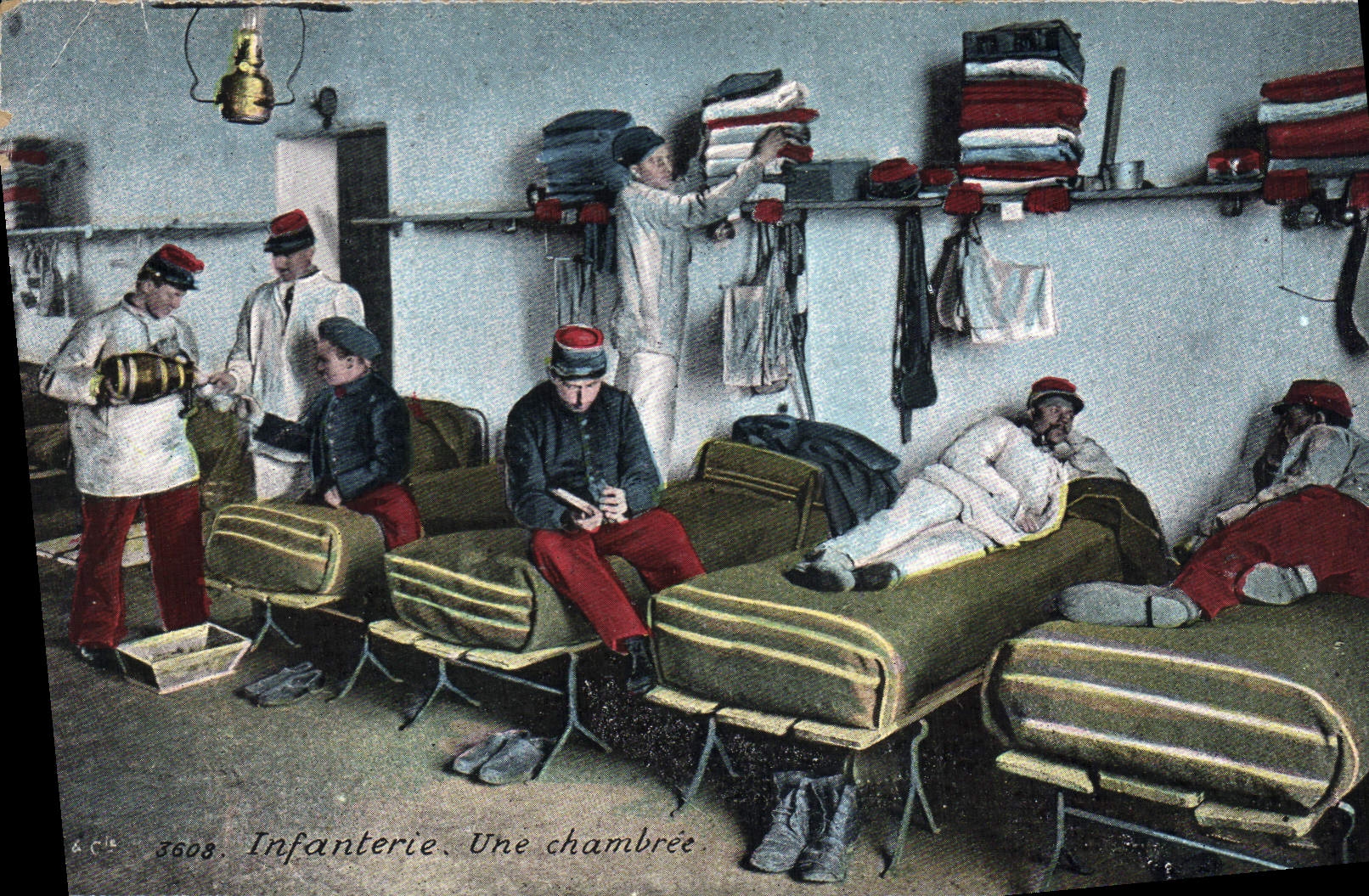 CPA Militaria Infanterie Une chambree 