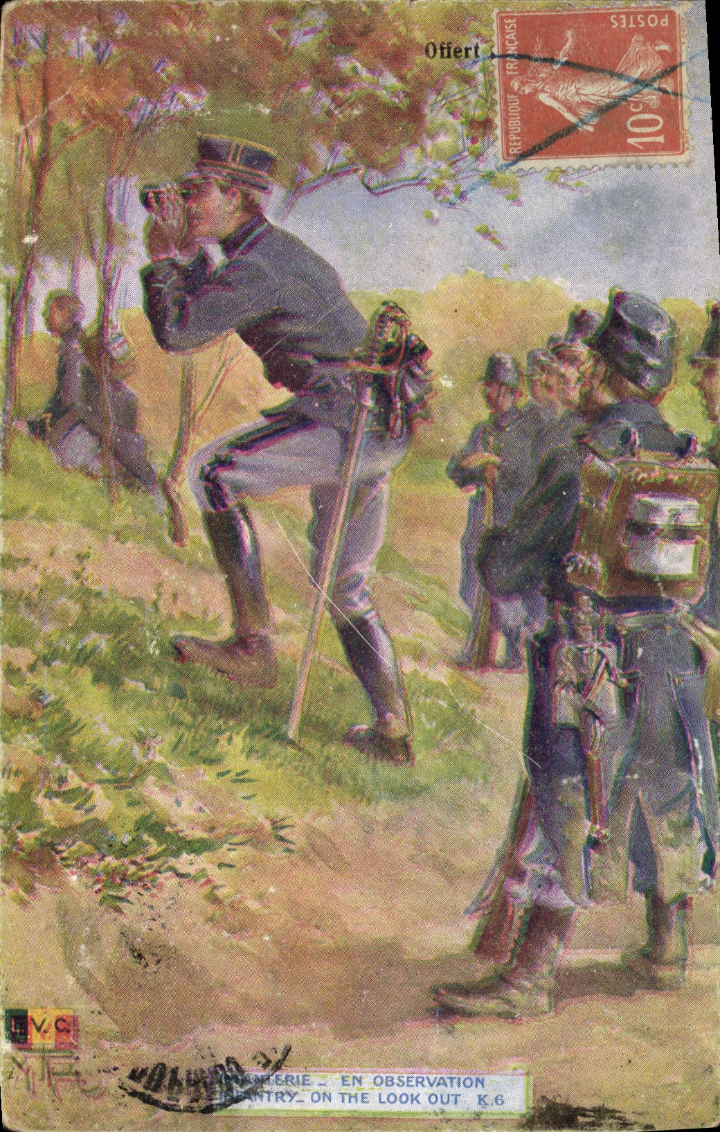 CPA Militaria Infanterie En observation