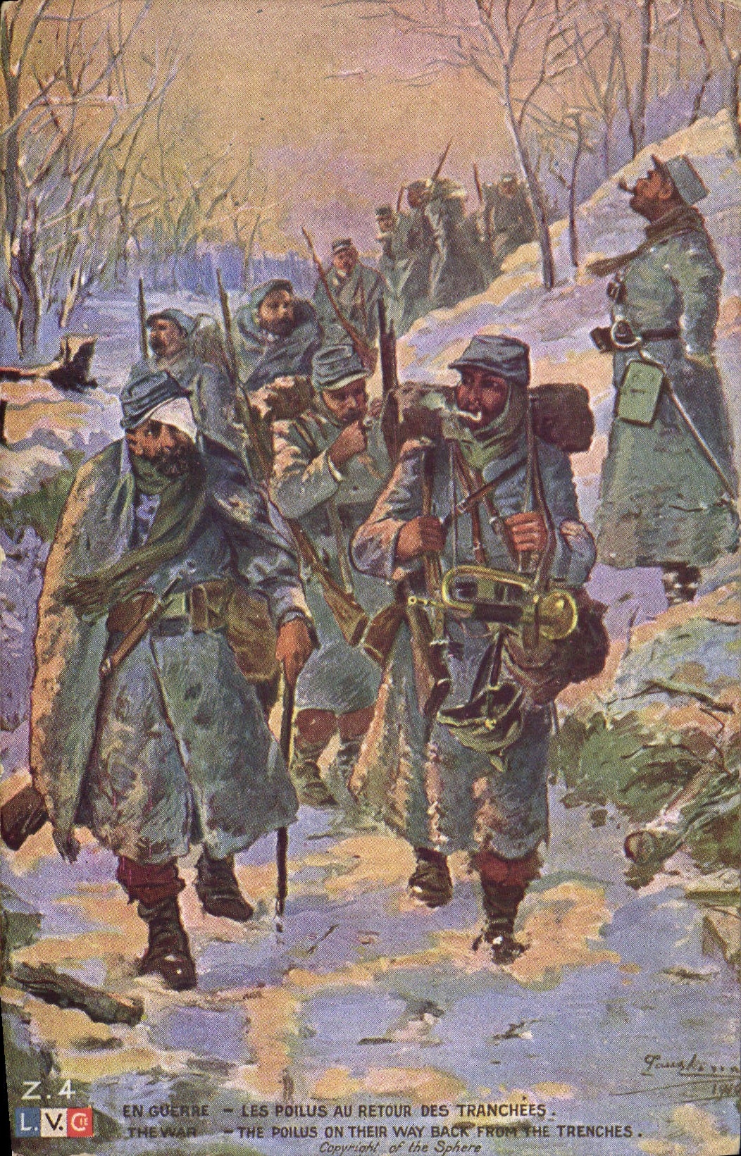 CPA Militaria Les poilus au retour des tranchees