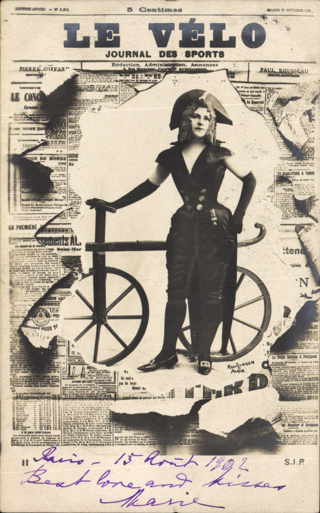 CPA Journaux Journal Le Velo Cycle