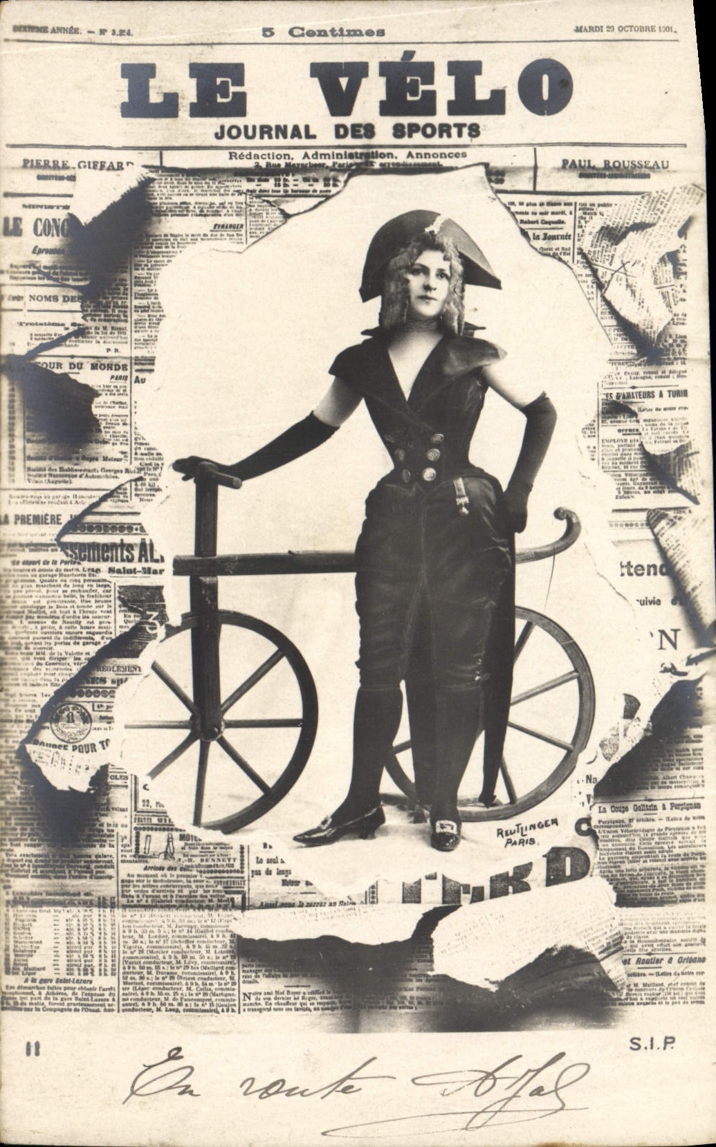 CPA Journaux Journal Le Velo Cycle