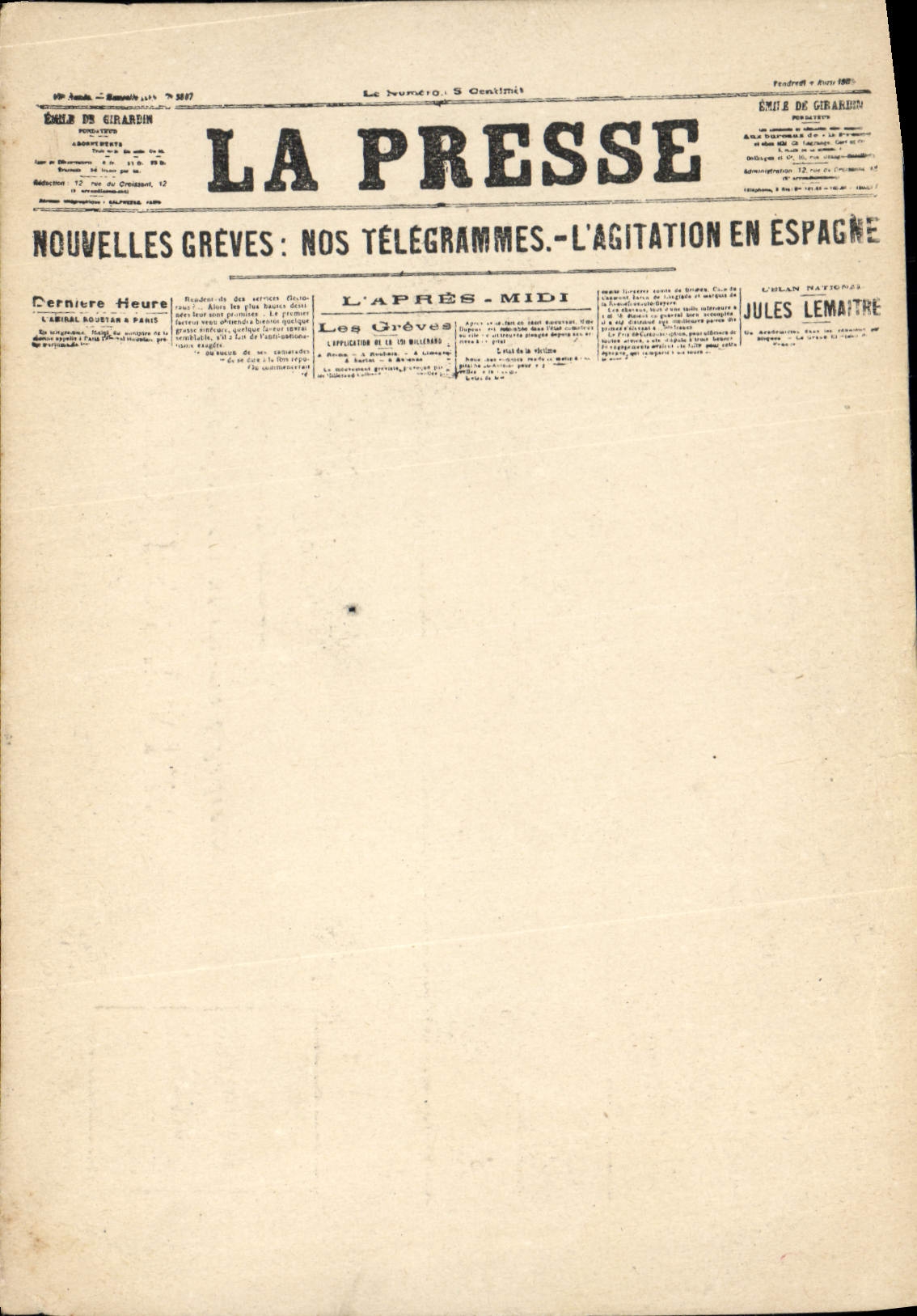 CPA Journaux Journal La Presse Greves Agitation en Espagne