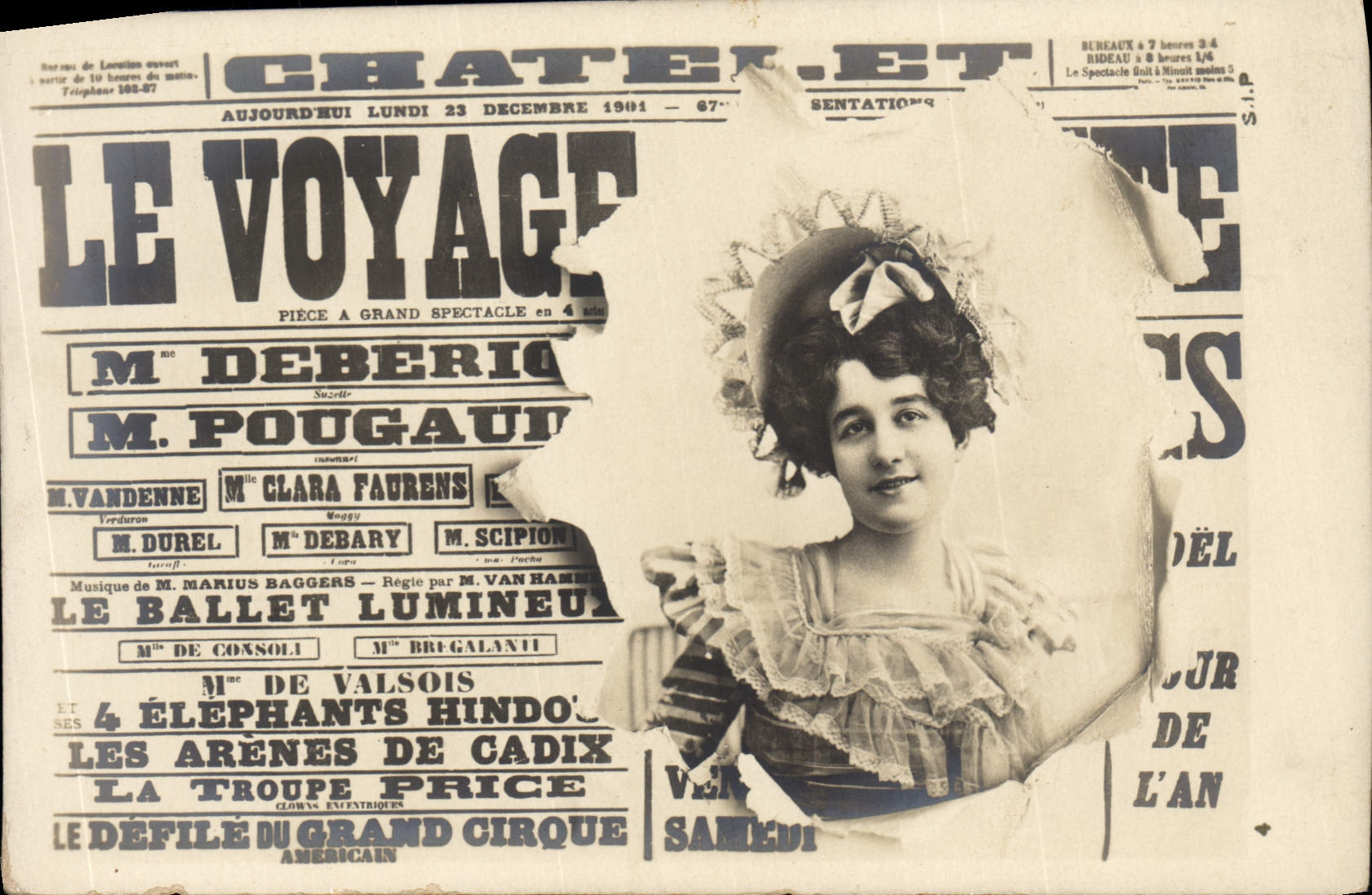 CPA Journaux Journal Le Voyage Theatre