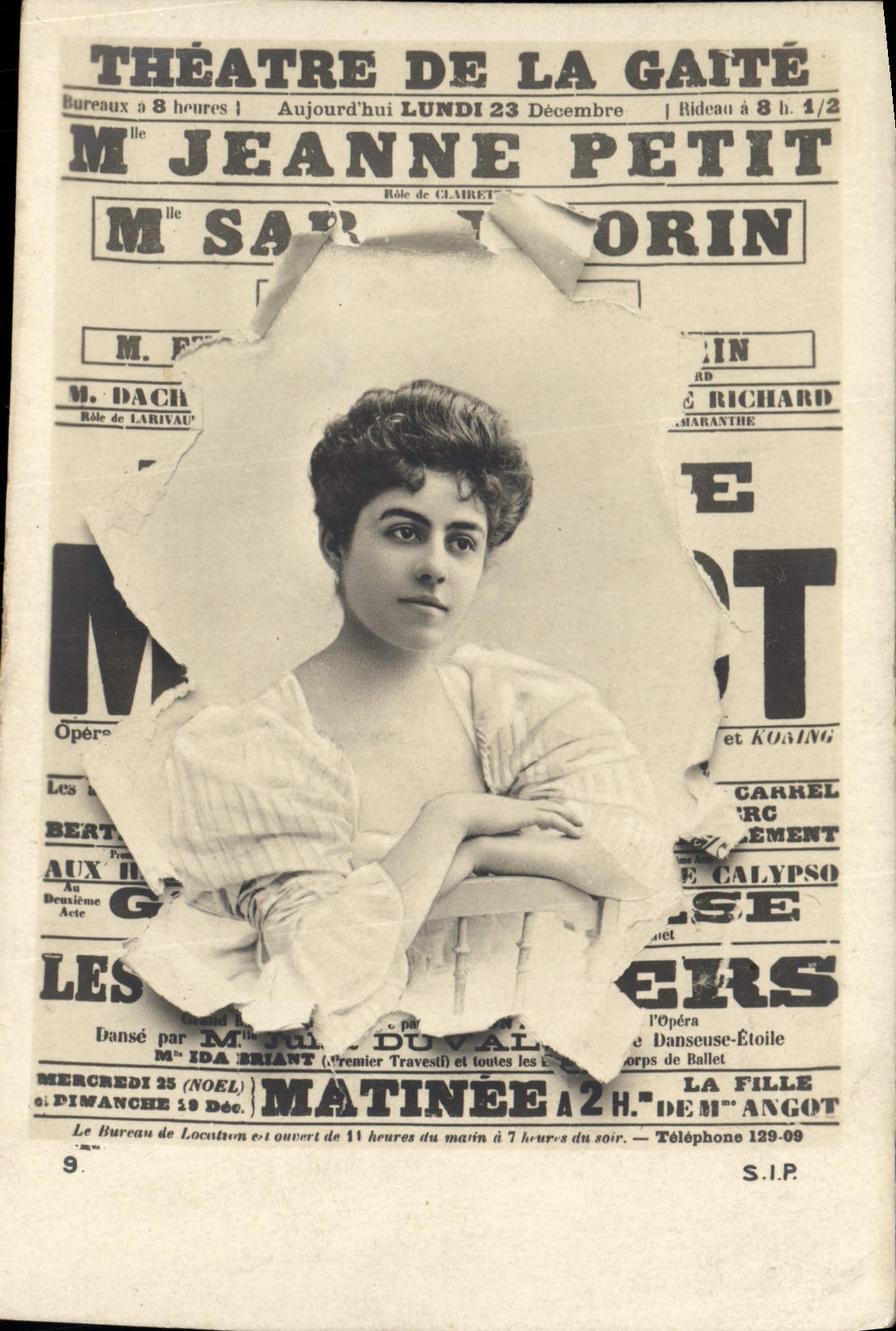 CPA Journaux Journal Theatre de la Gaite Mlle Jeanne Petit