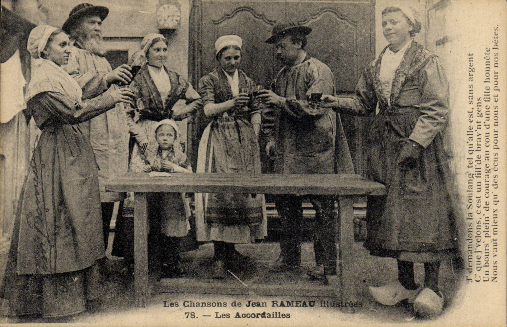 CPA Folklore Les chansons de Jean Rameau illustrees Les accordailles
