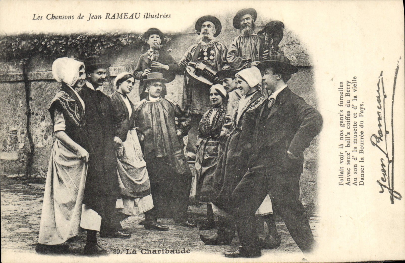 CPA Folklore Les chansons de Jean Rameau illustrees La Charibaude