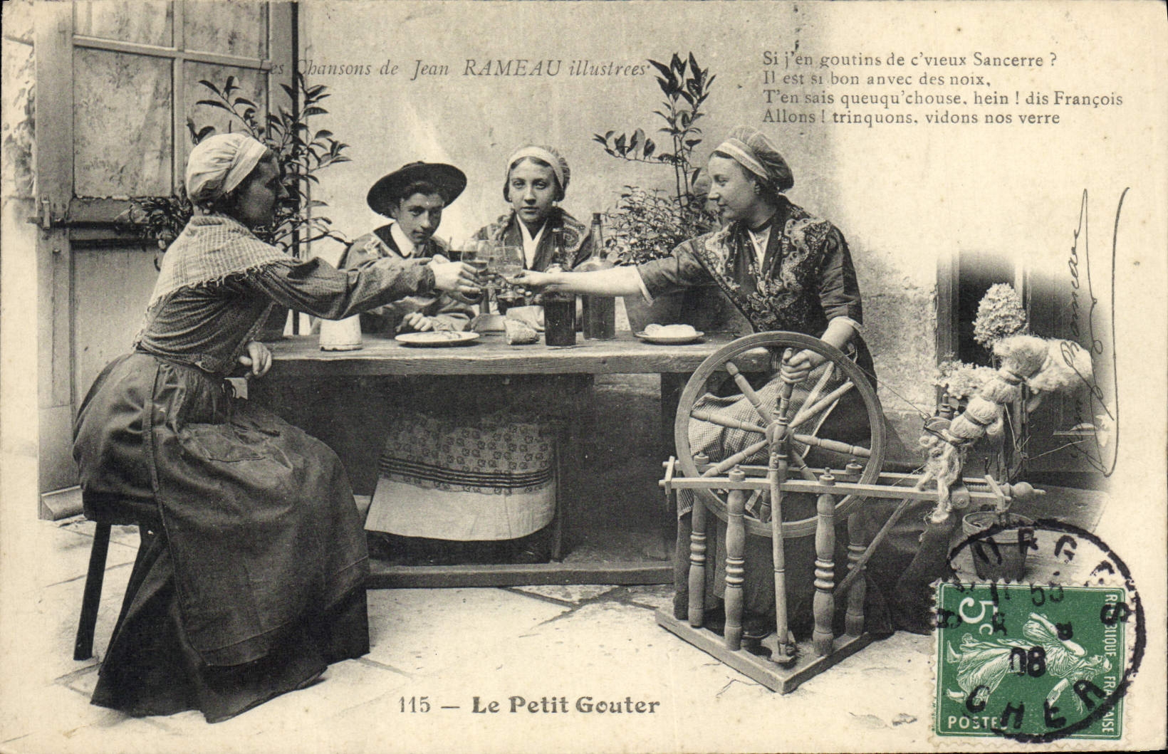 CPA Folklore Les chansons de Jean Rameau illustrees Le petit gouter