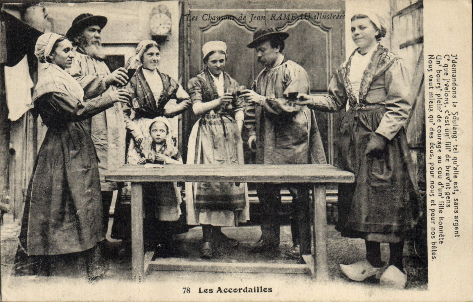 CPA Folklore Les chansons de Jean Rameau illustrees Les accordailles