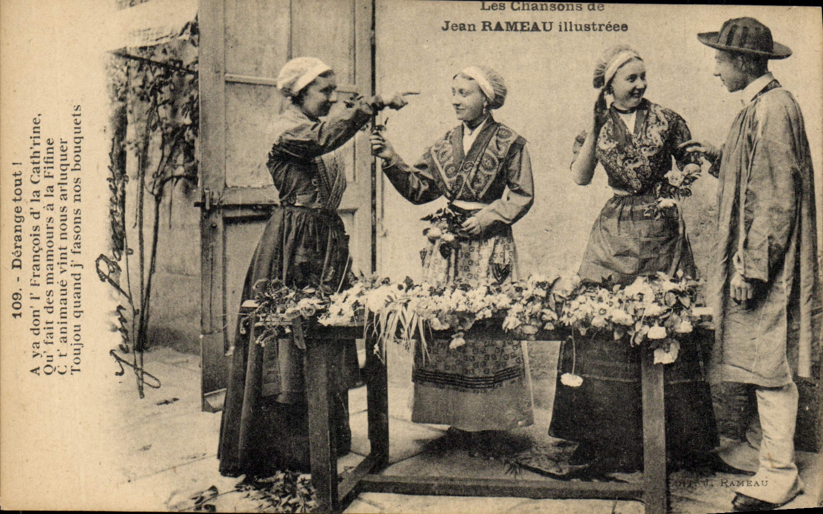 CPA Folklore Les chansons de Jean Rameau illustrees Derange tout !