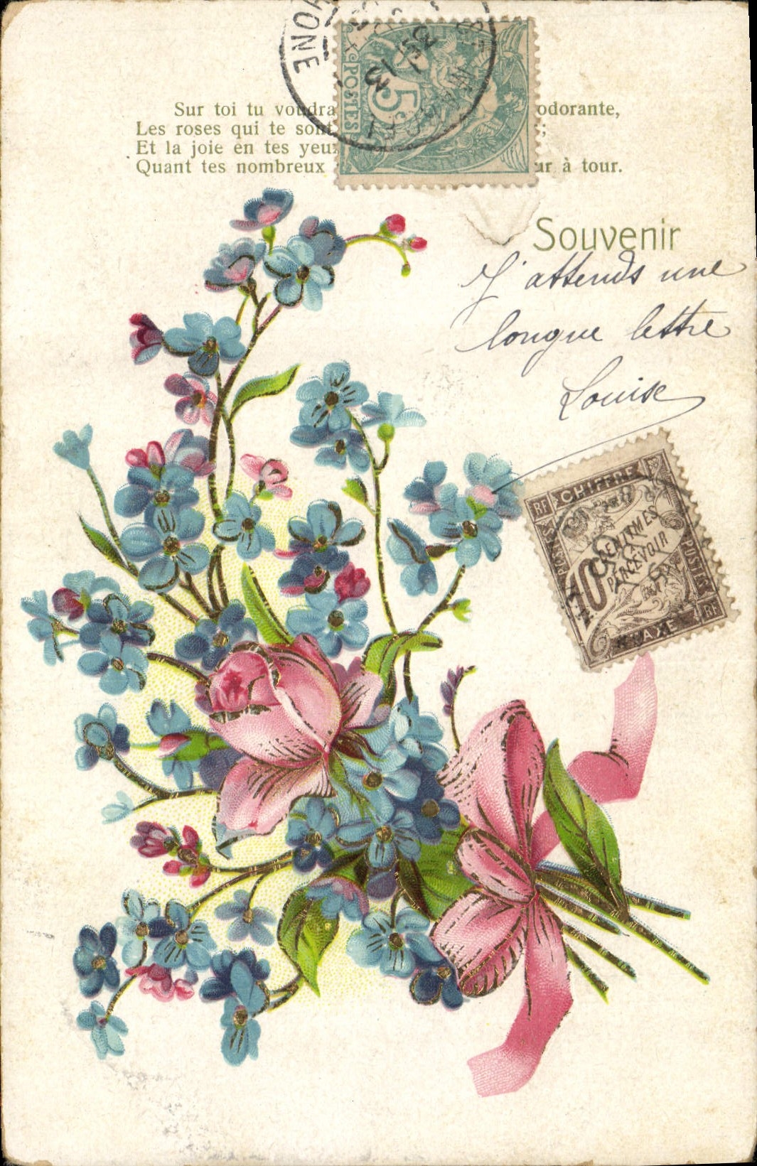 CPA Fantaisie Fleurs 