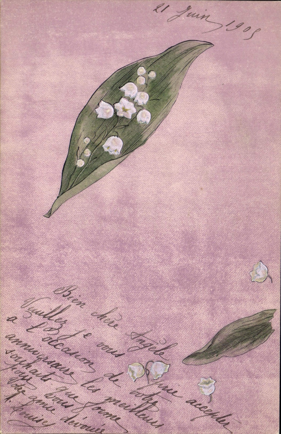 CPA Fantaisie Fleurs Muguet