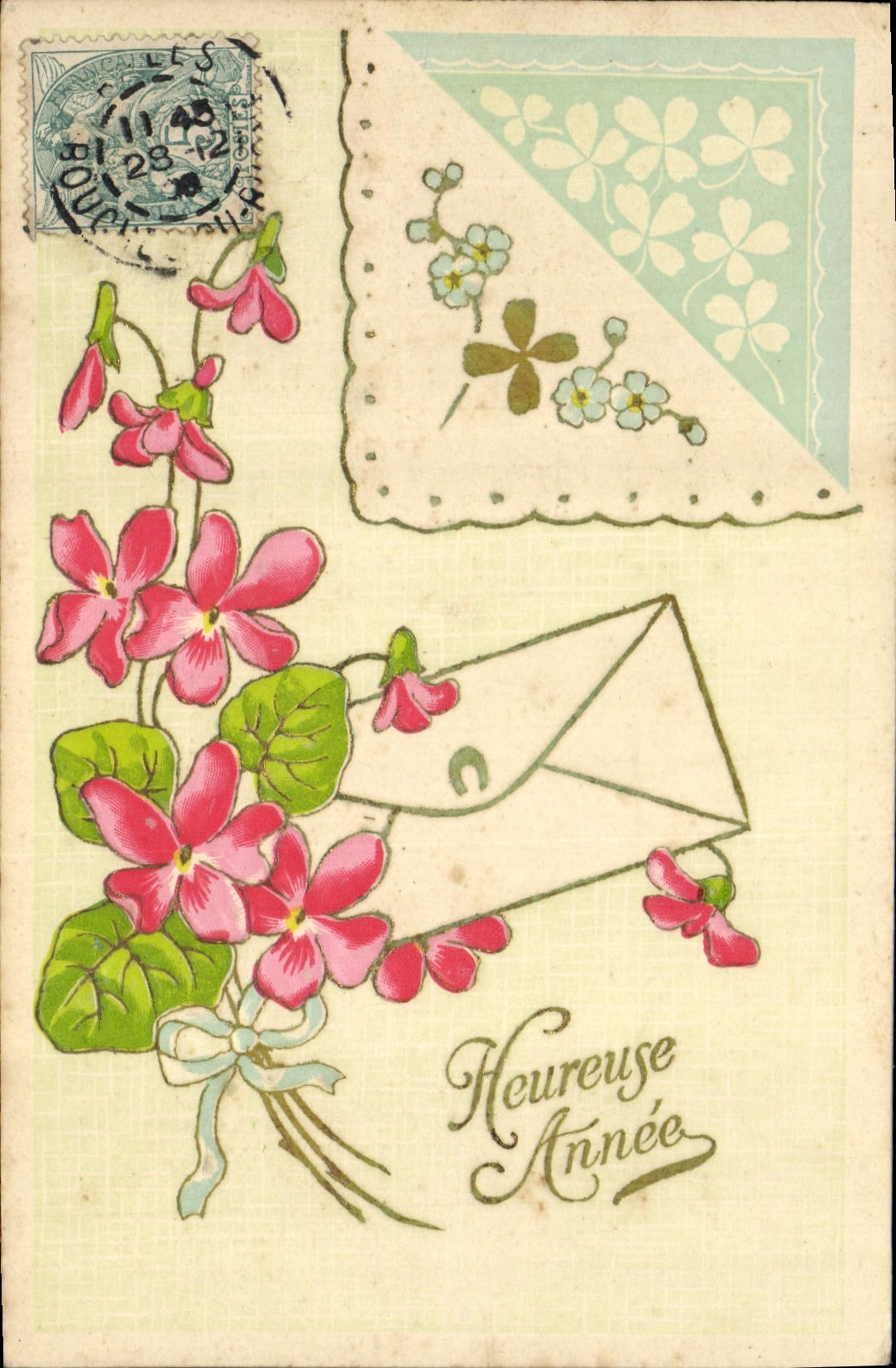 CPA Fantaisie Fleurs Poisso 
