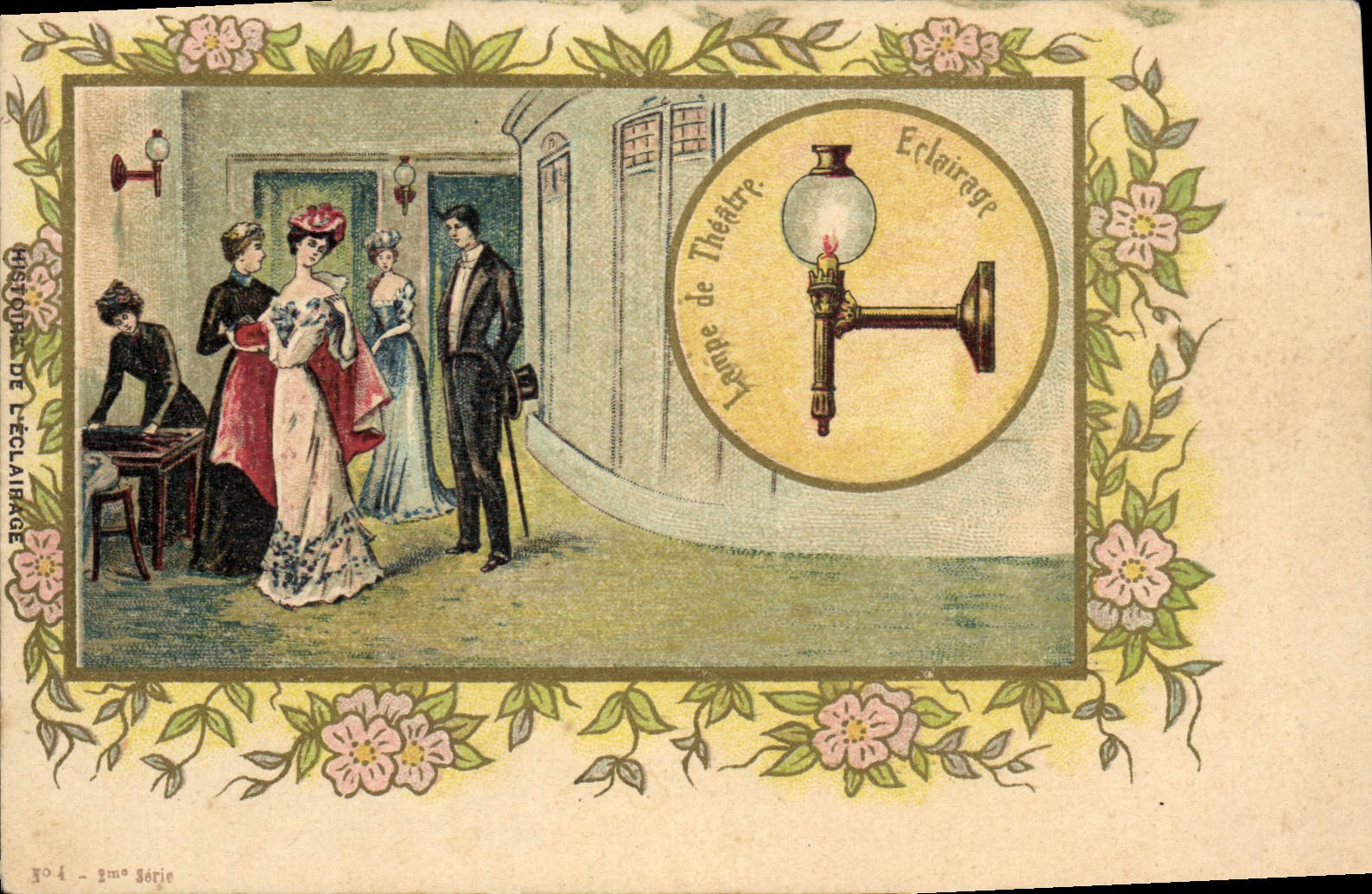 CPA Publicite Lampe de theatre Eclairage