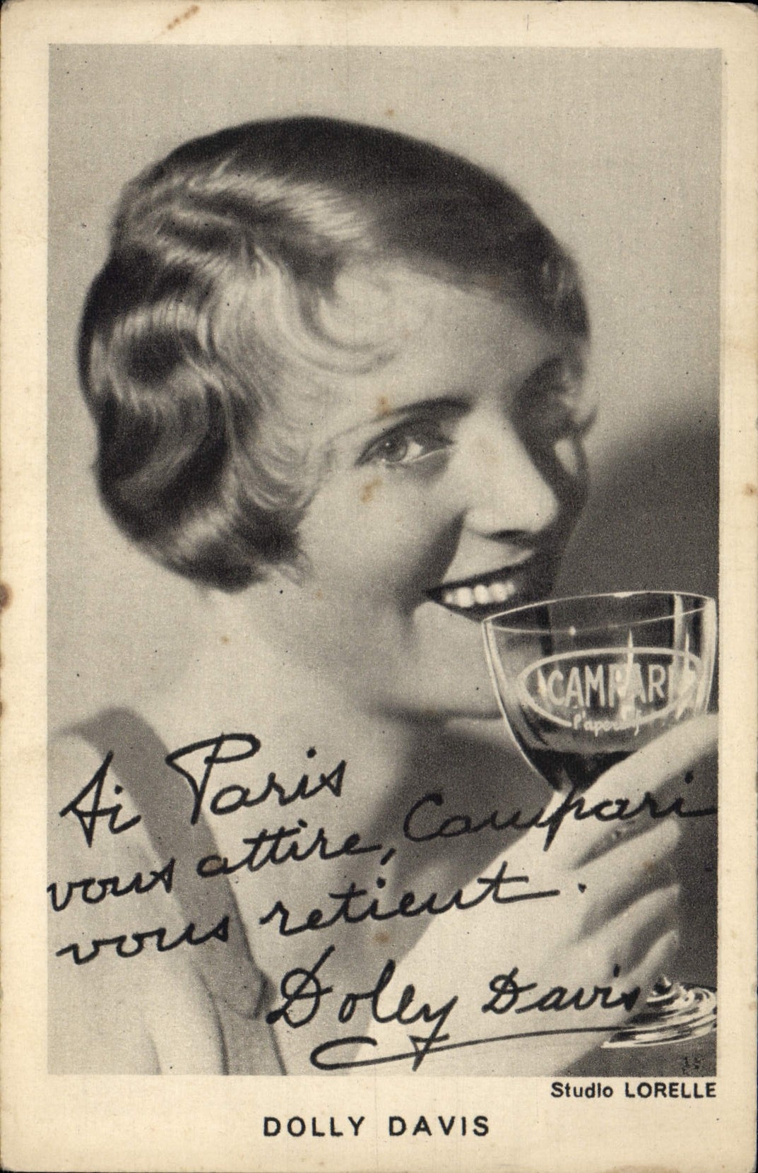 CPA Publicite Dolly Davis David Campari Paris