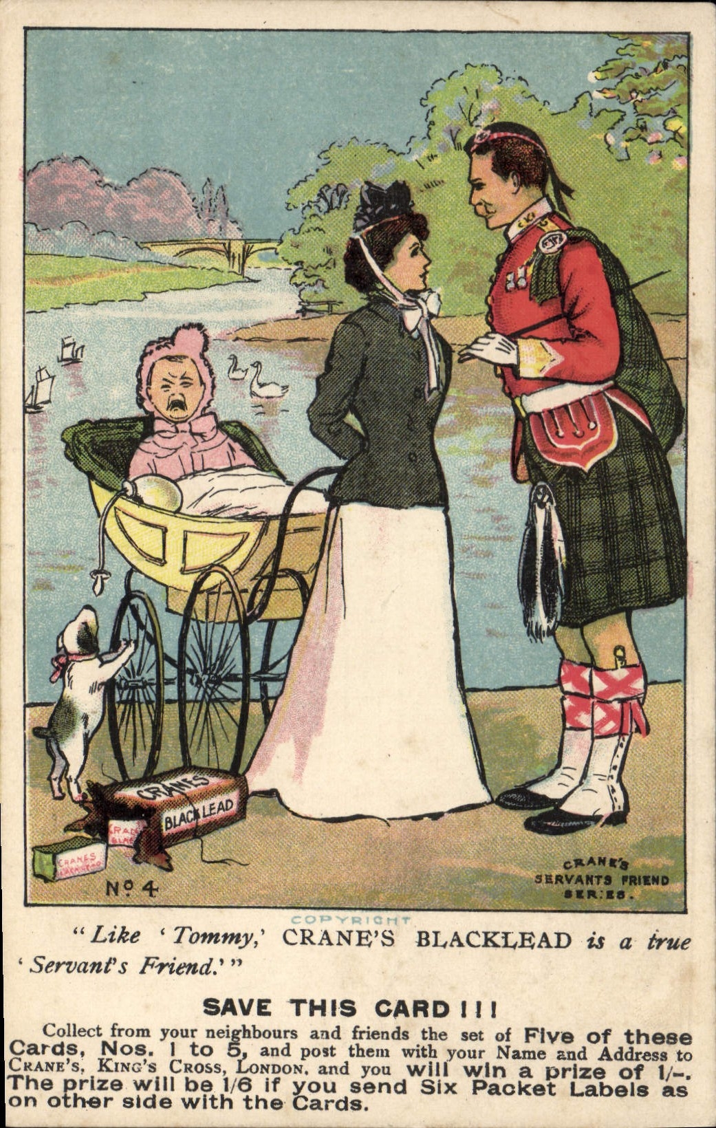 CPA Publicite Crane's Blacklead Militaria Ecossais