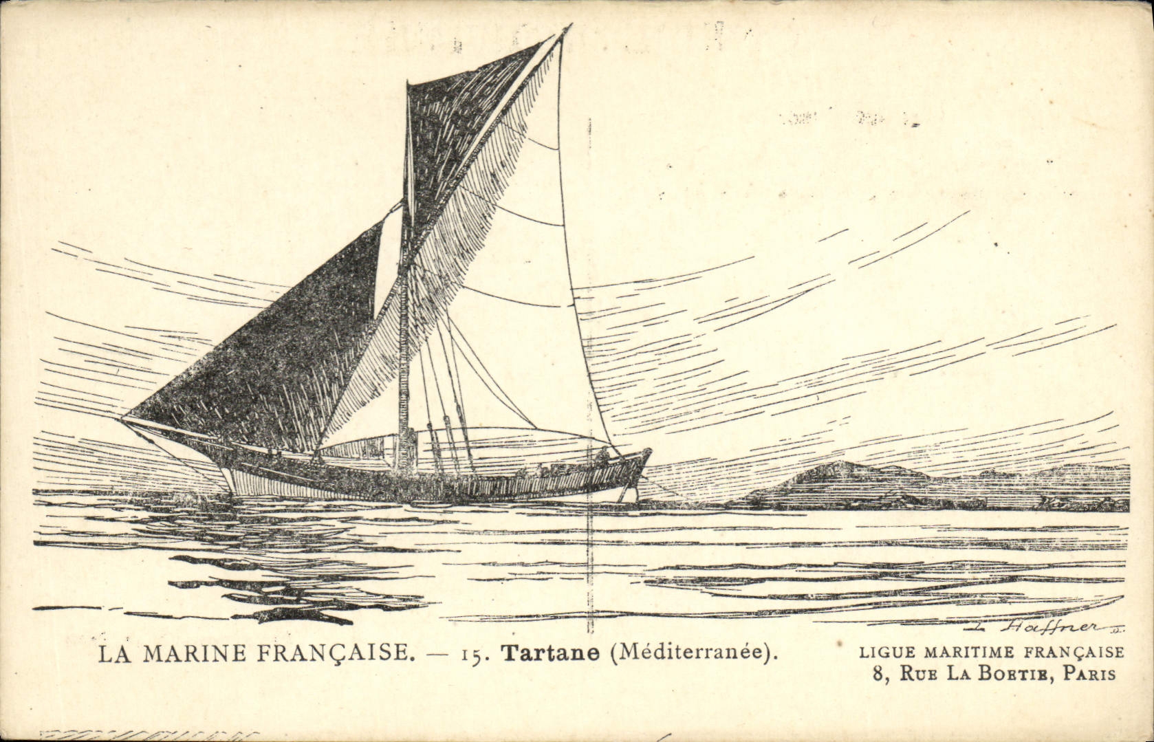 CPA Fantaisie Illustrateur Haffner Bateau Tartane Mediterranee 