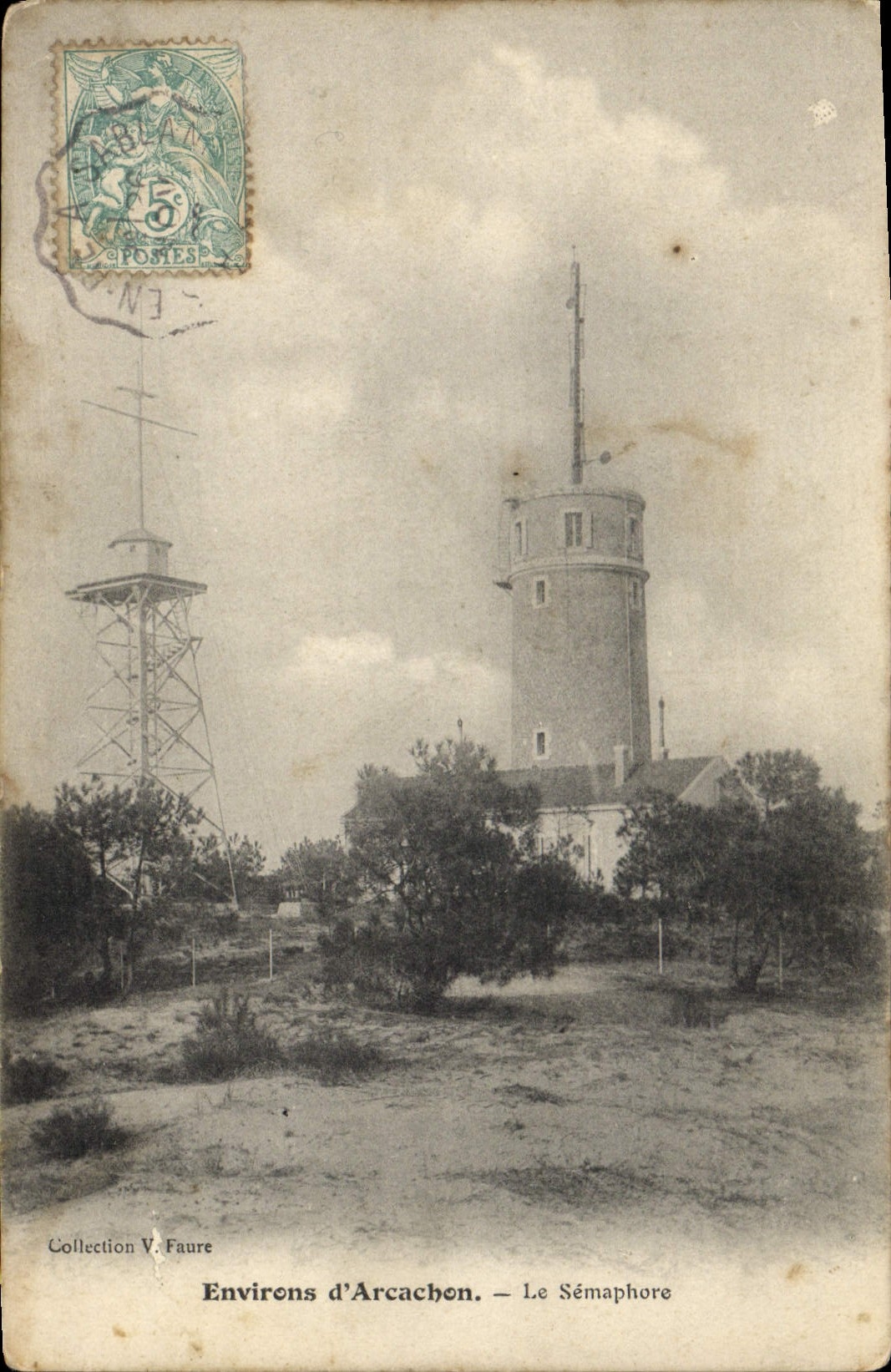 CPA Phare Environs d'Arcachon Le semaphore