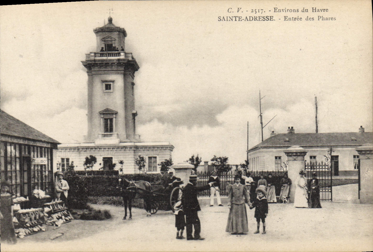 CPA Phare Sainte Adresse Entree des phares