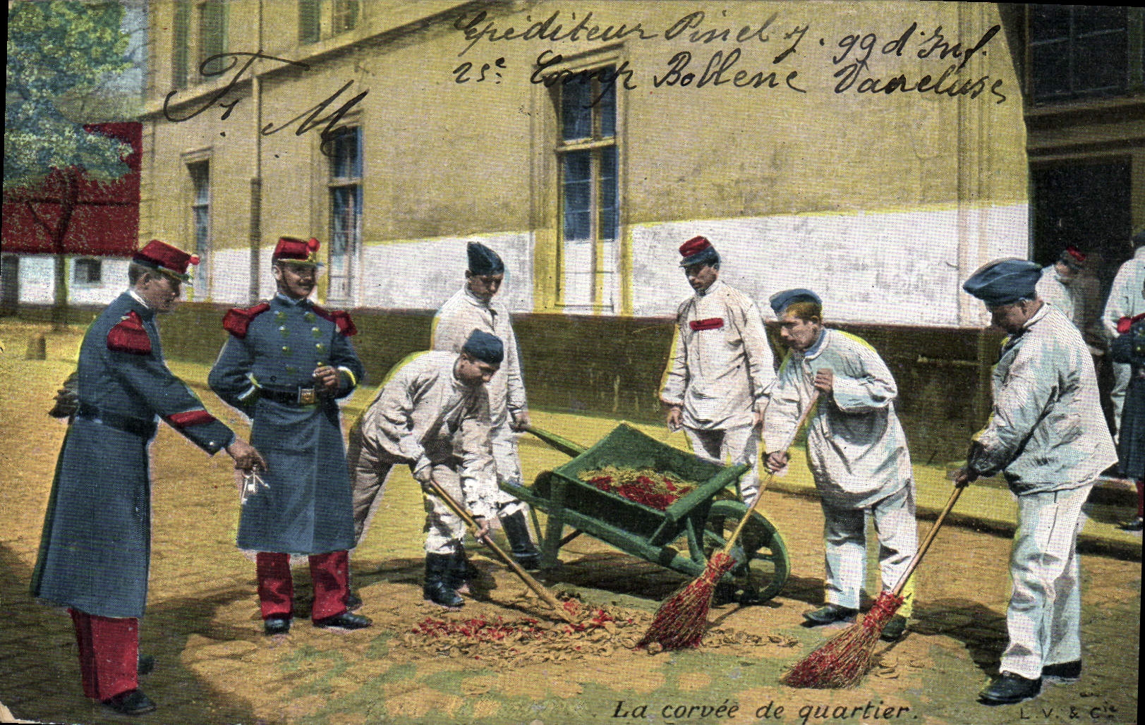 Postal Militaria el trabajo molesto de barrio