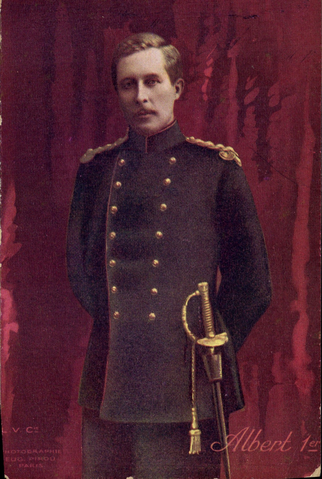 Vintage Postcard Militaria Albert 1st