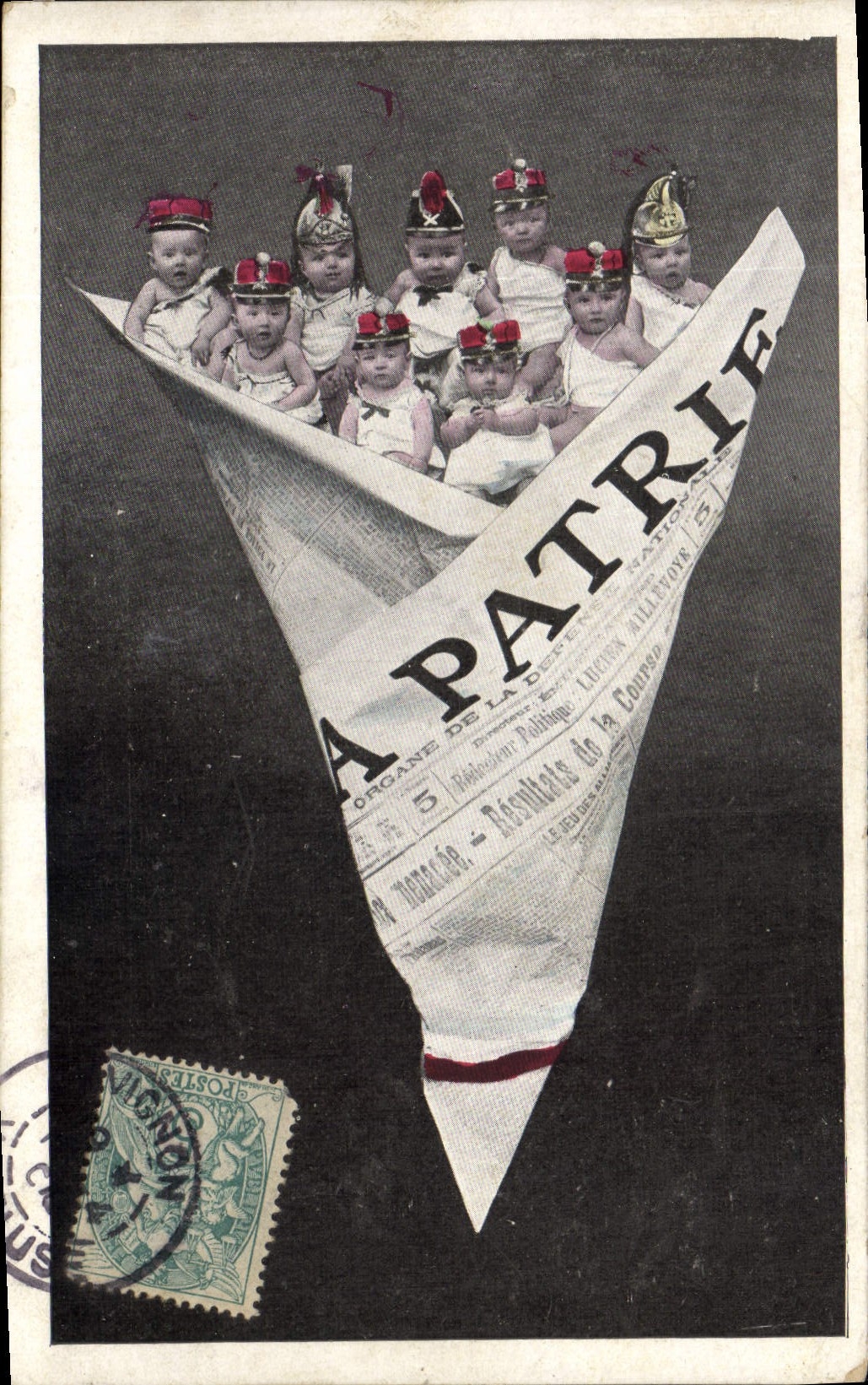 CPA Journaux Journal La Patrie Enfants Bebes Militaria 