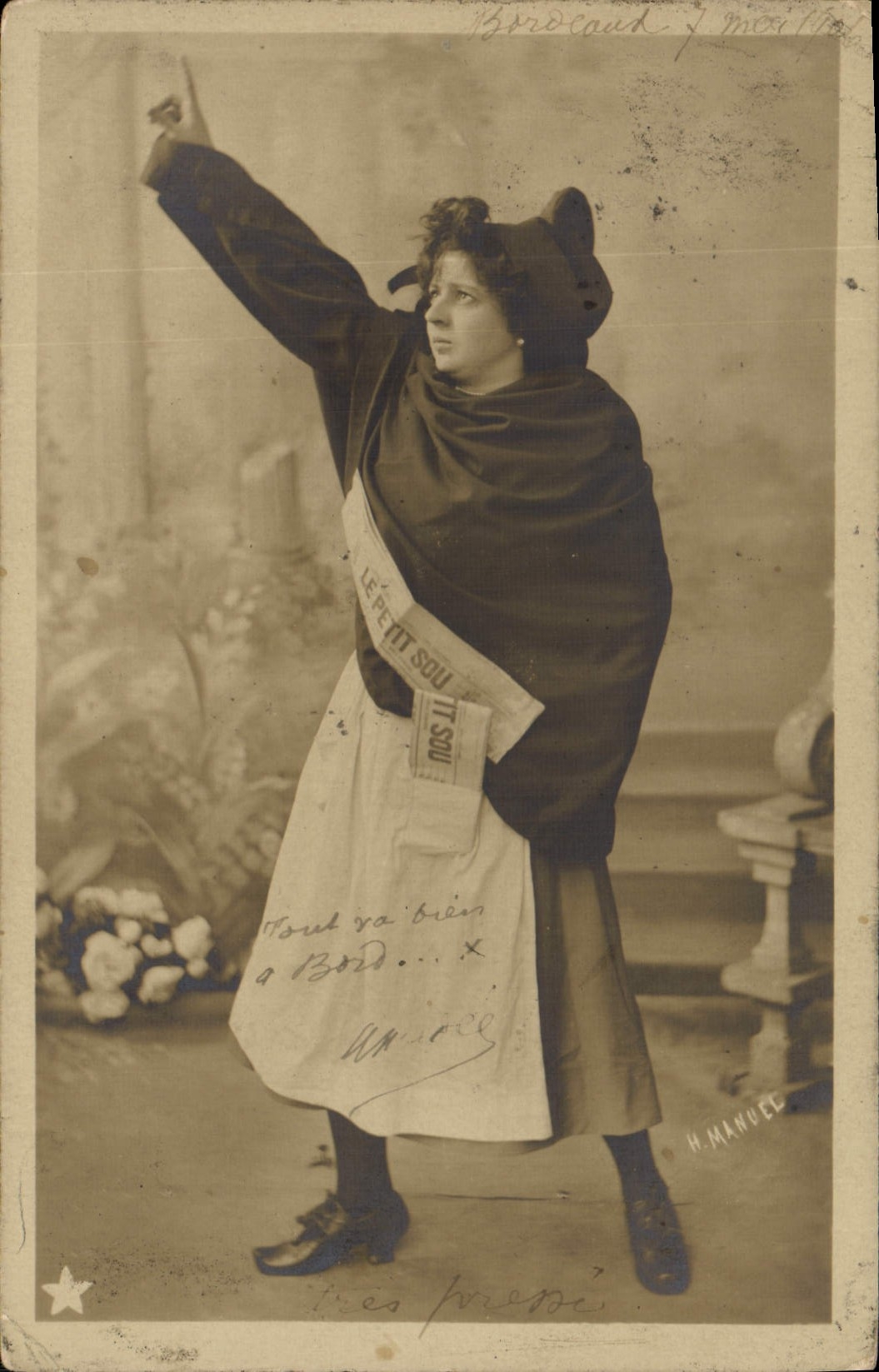 Vintage Postcard Newspapers Newspaper the Small Penny Woman