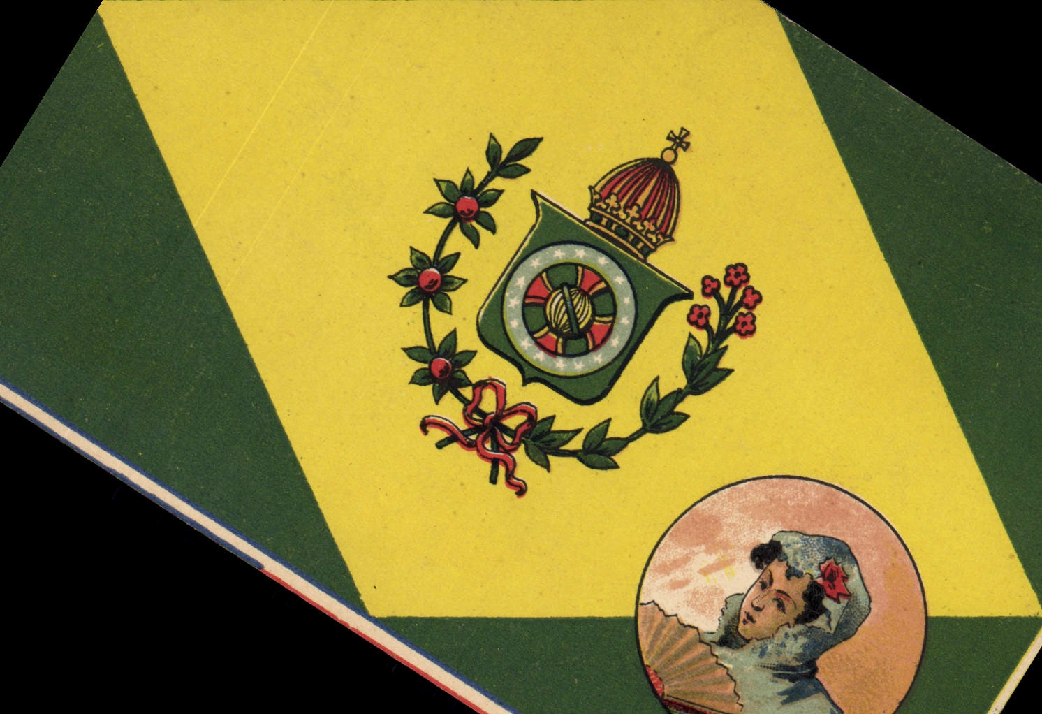 CPA Drapeau Femme Bresil Brazil