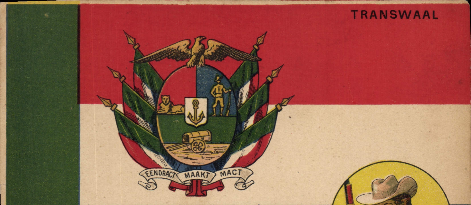 CPA Drapeau Femme Transwaal Transval Afrique du Sud