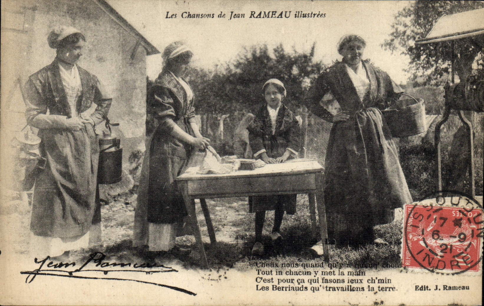 CPA Folklore Les chansons de Jean Rameau illustrees 