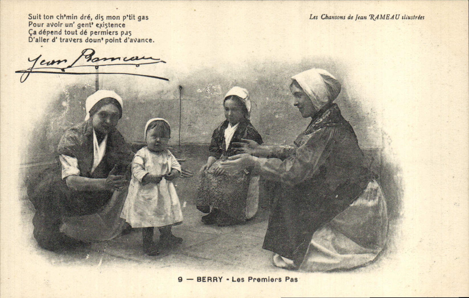 CPA Folklore Les chansons de Jean Rameau illustrees Les premiers pas Enfant Bebe