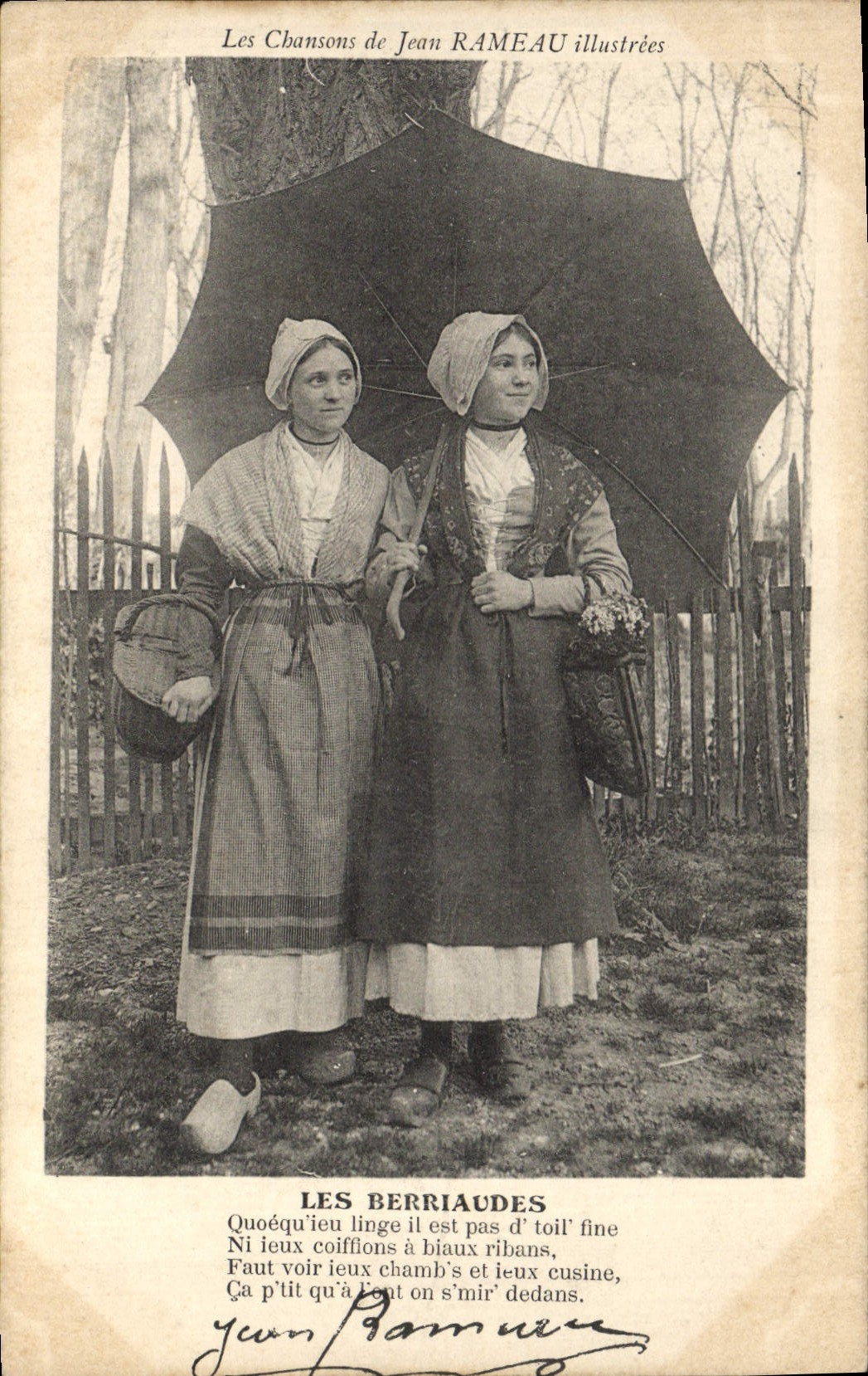 CPA Folklore Les chansons de Jean Rameau illustrees Les Berriaudes