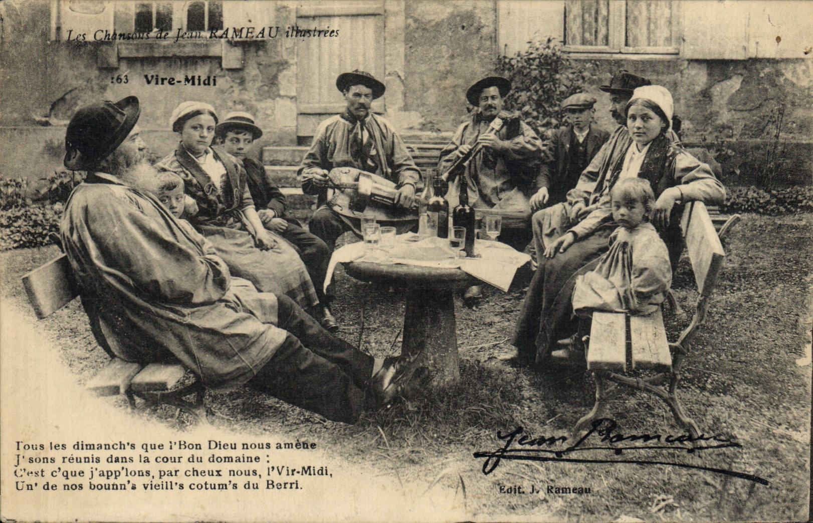 CPA Folklore Les chansons de Jean Rameau illustrees Vire Midi