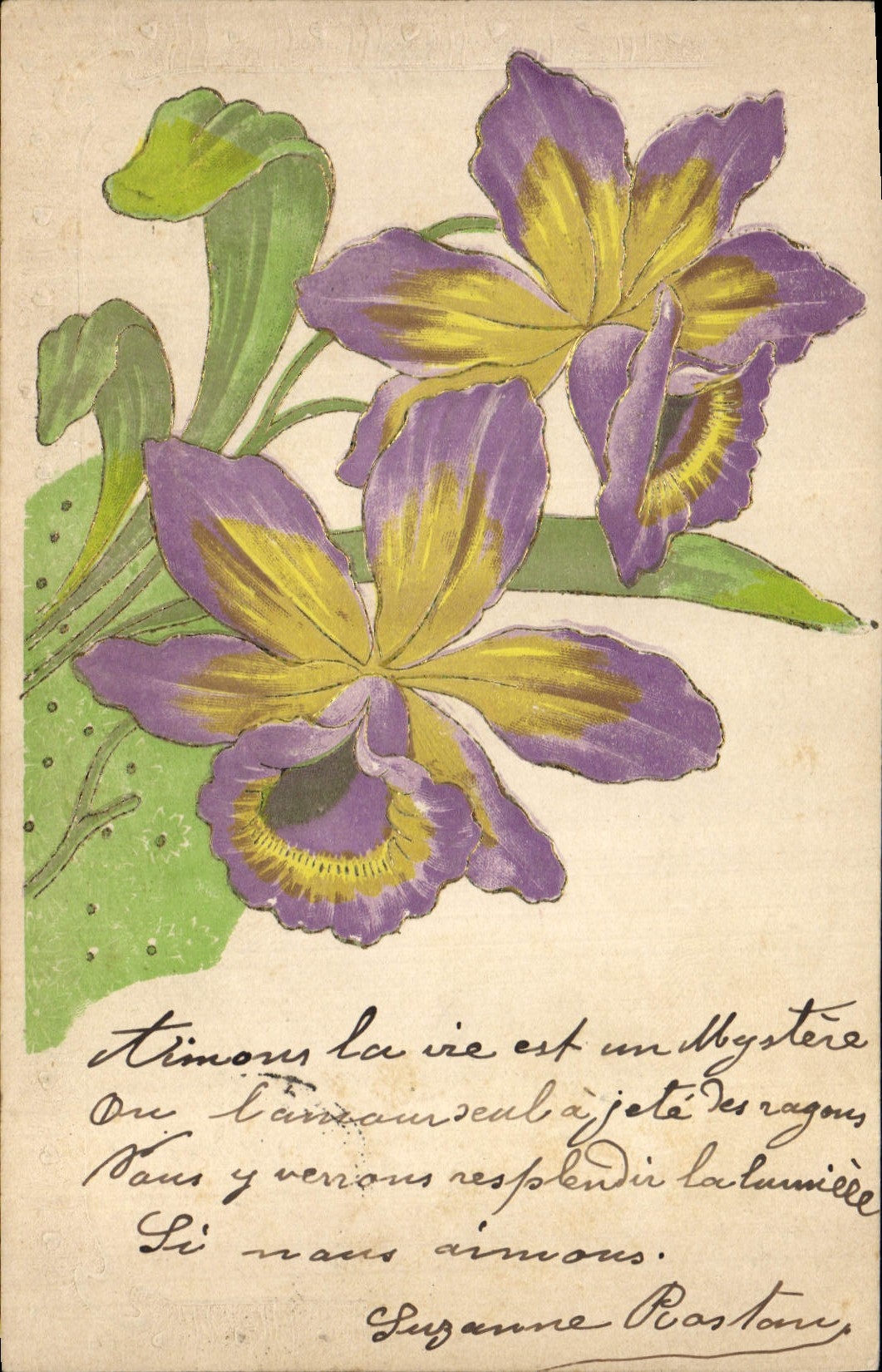 CPA Fantaisie Fleurs 