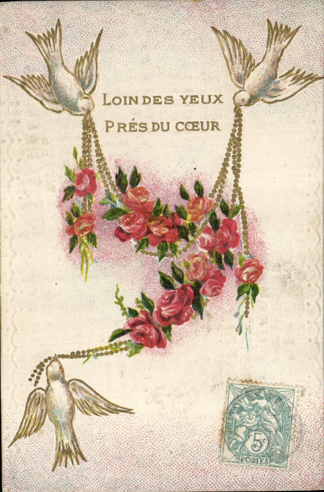 CPA Fantaisie Fleurs Colombes 