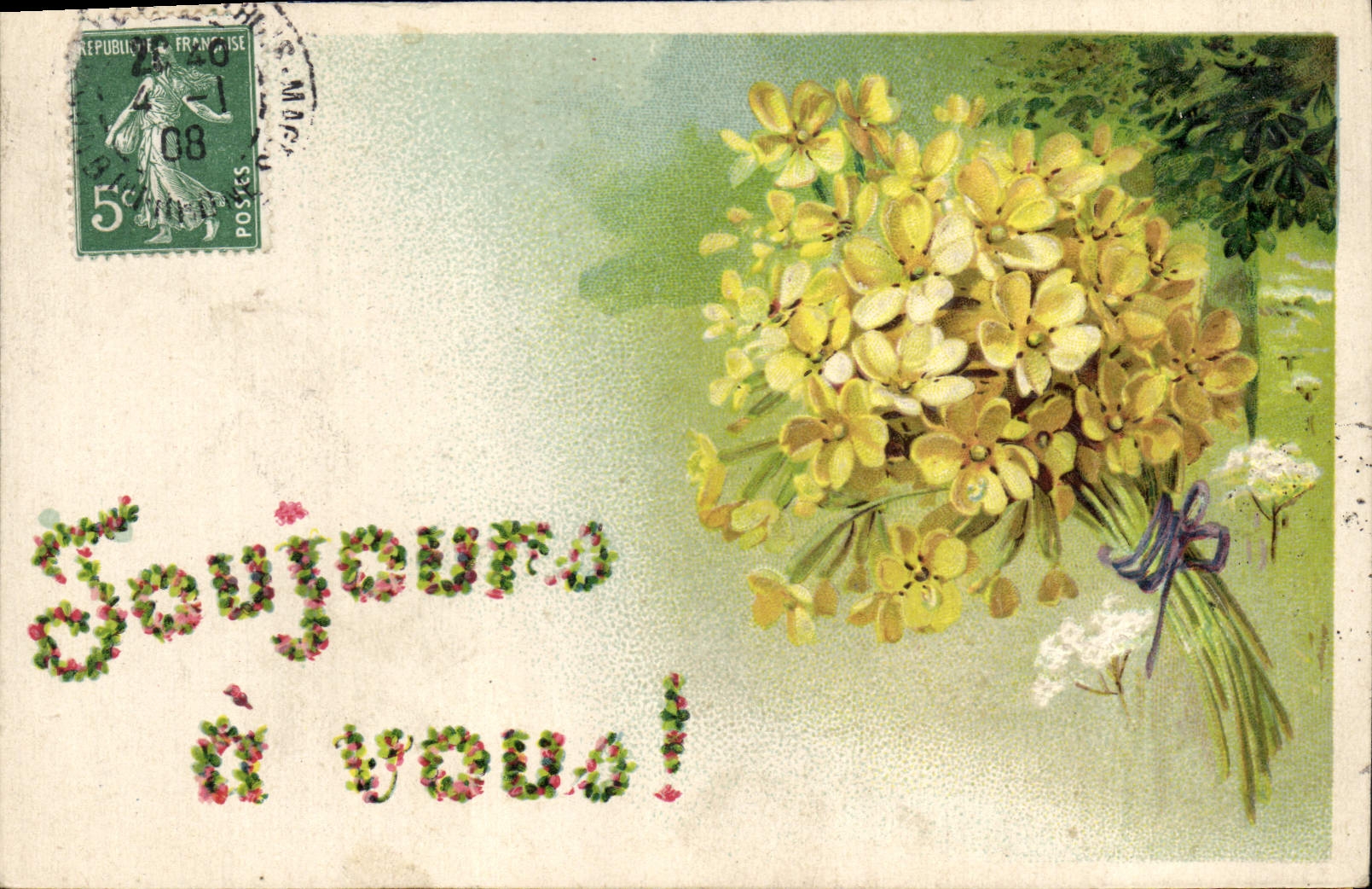 CPA Fantaisie Fleurs 