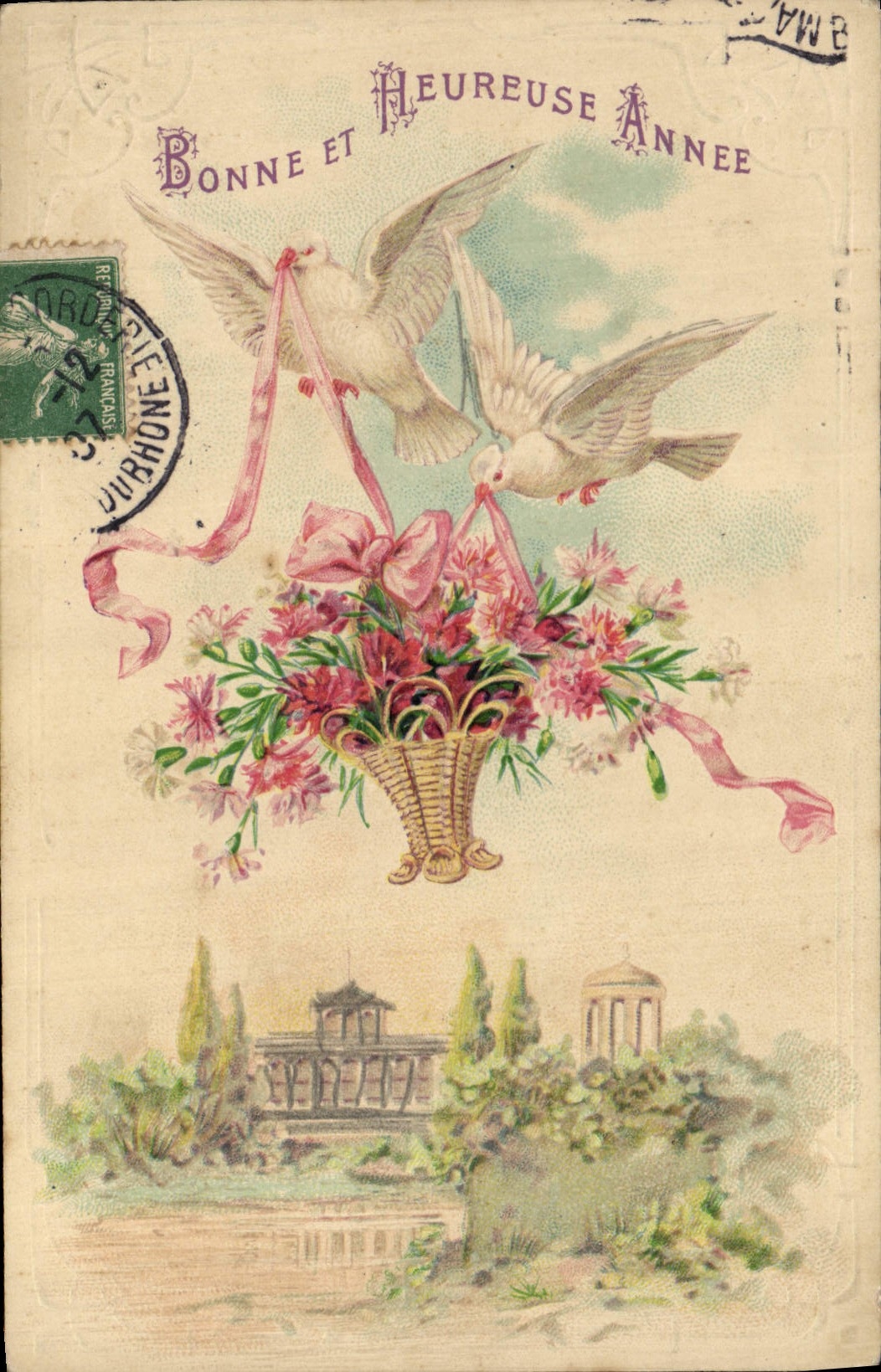 CPA Fantaisie Fleurs Colombes 