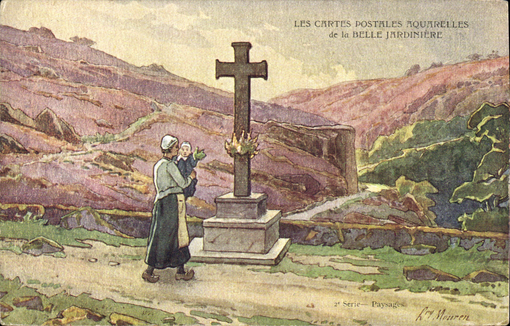 CPA Publicite Belle Jardiniere Paysages