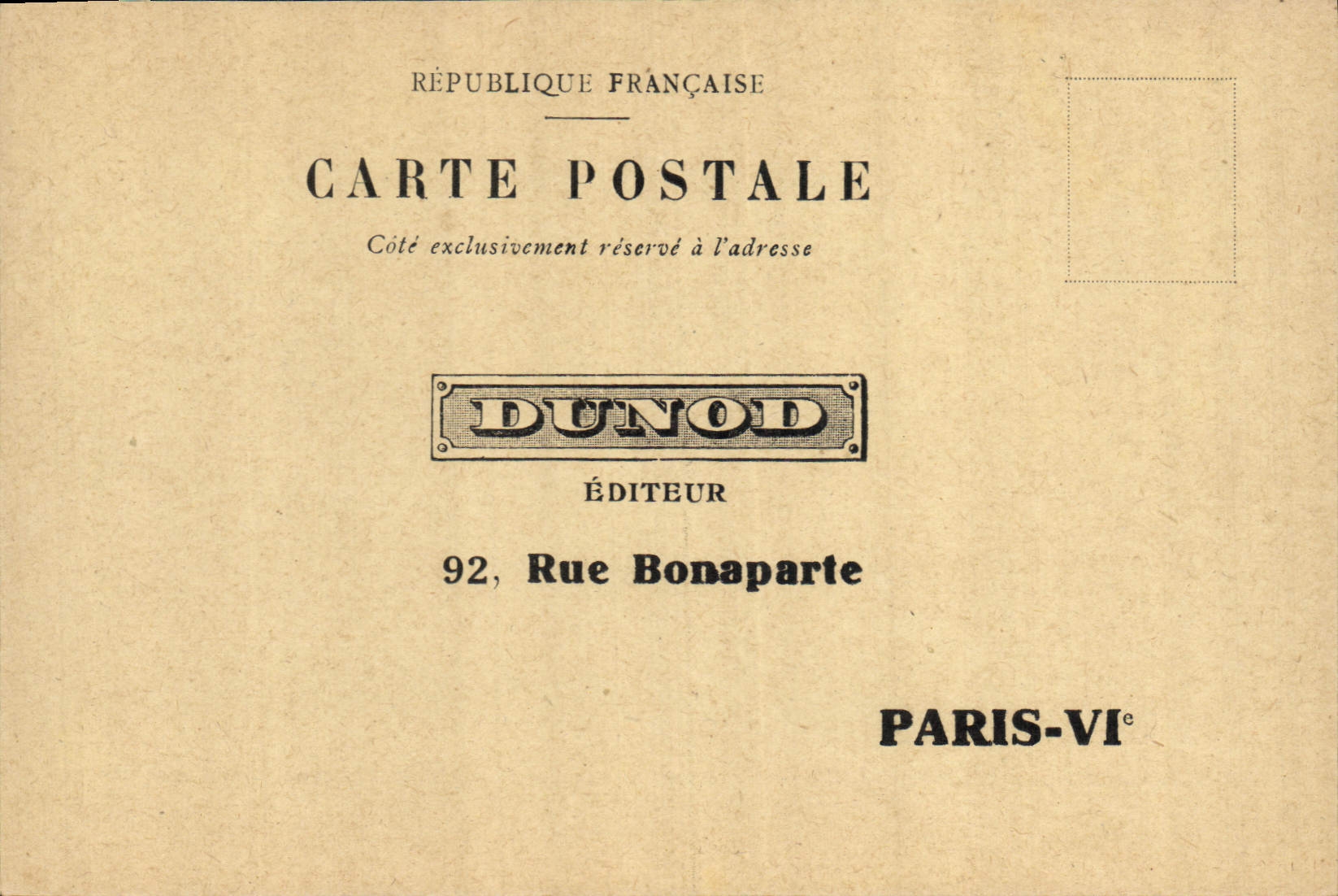 CPA Publicite Dunod Editeur Rue Bonaparte Paris 6eme