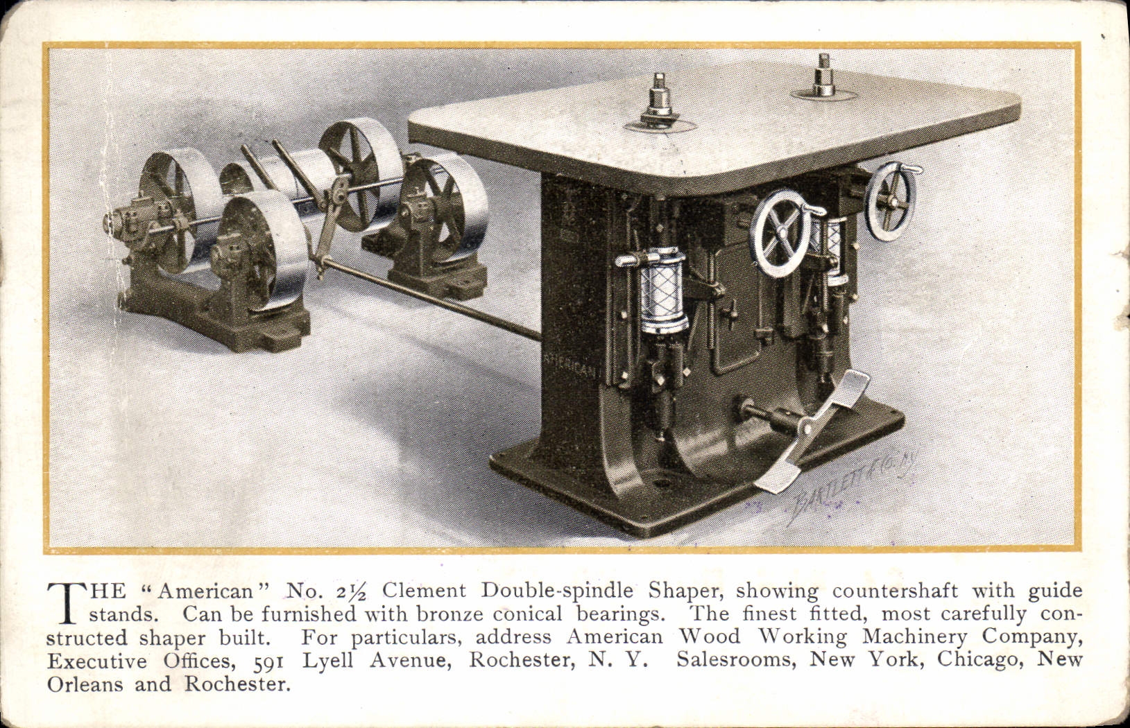 CPA Publicite The American Clement double spindle shaper