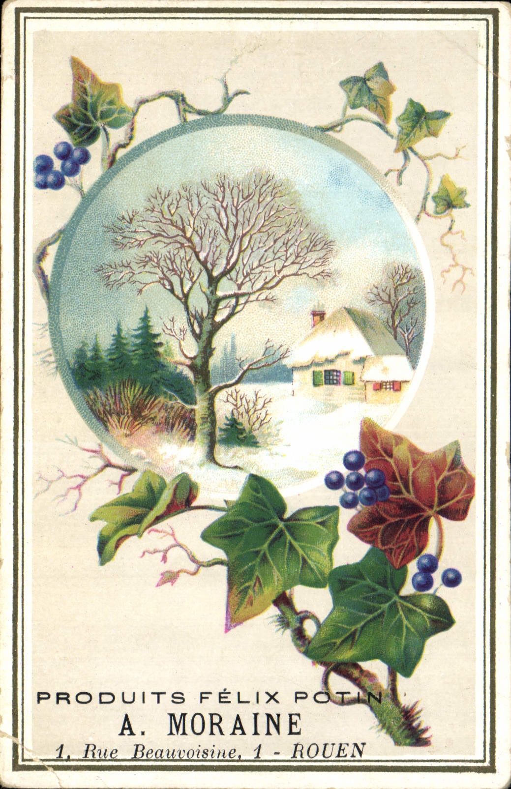 CPA Publicite Produits Felix Potin Moraine Rue Beauvoisine Rouen