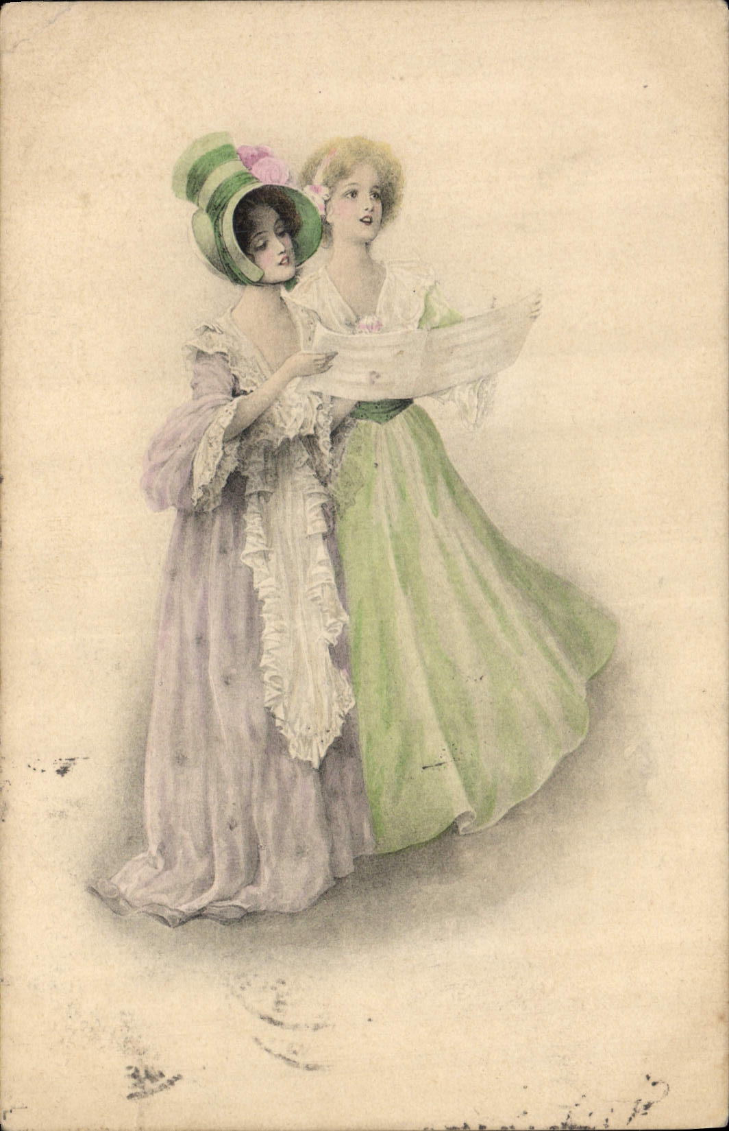 CPA Fantaisie Illustrateur Femmes 