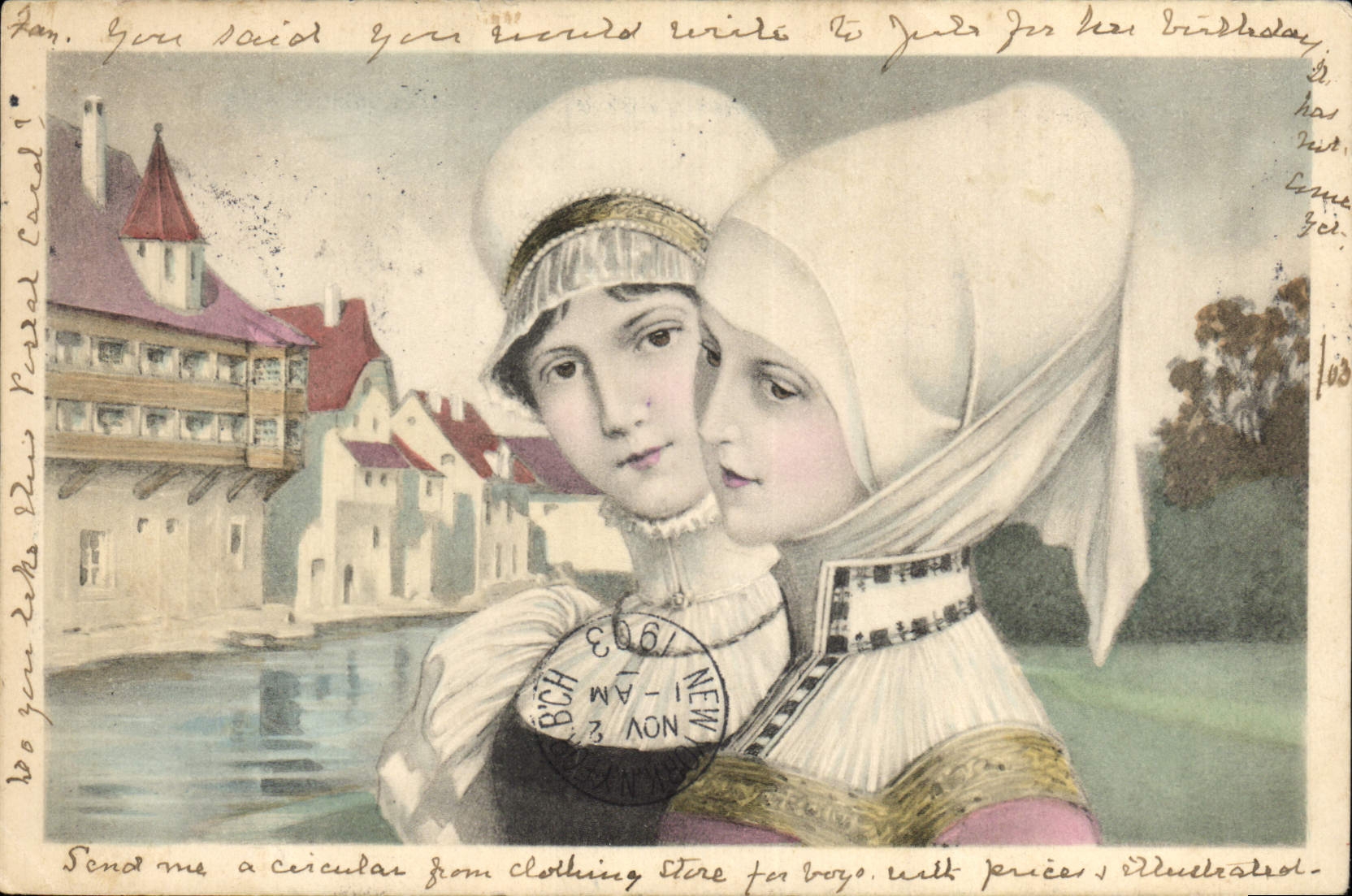 CPA Fantaisie Illustrateur Femmes