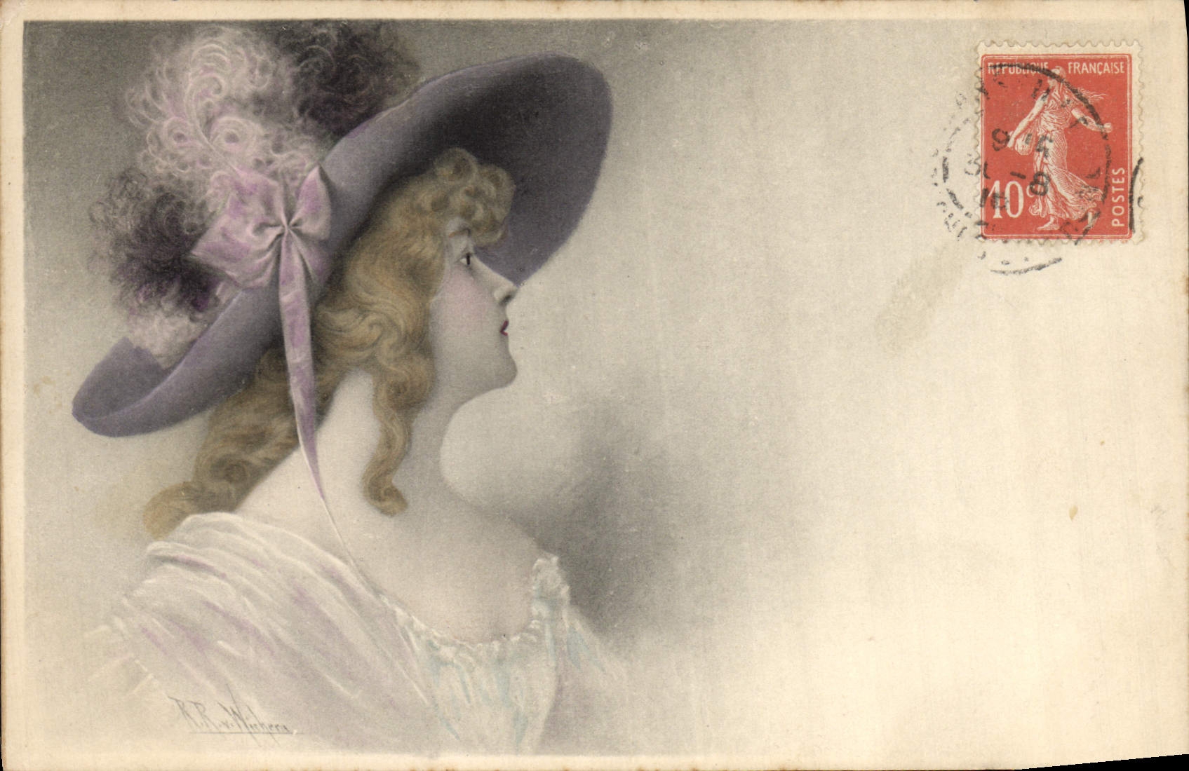 CPA Fantaisie Illustrateur Femme