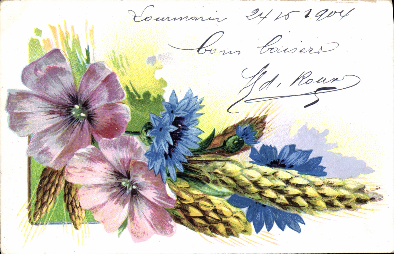 CPA Fantaisie Fleurs 