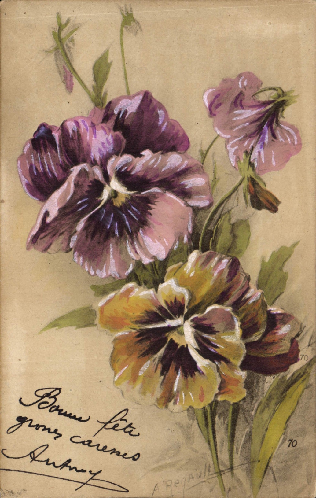 CPA Fantaisie Fleurs 