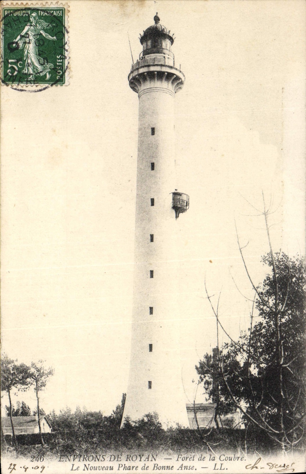 CPA Phare Environs de Royan Foret de la Coubre Le nouveau phare de Bonne Anse 