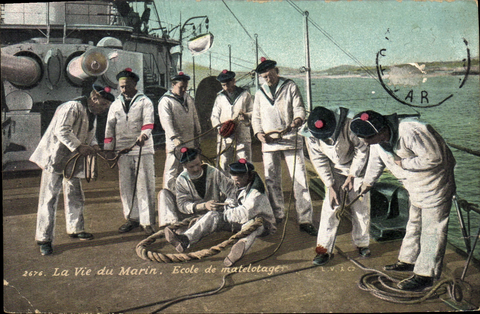CPA Militaria La vie du Marin Ecole de matelotage 