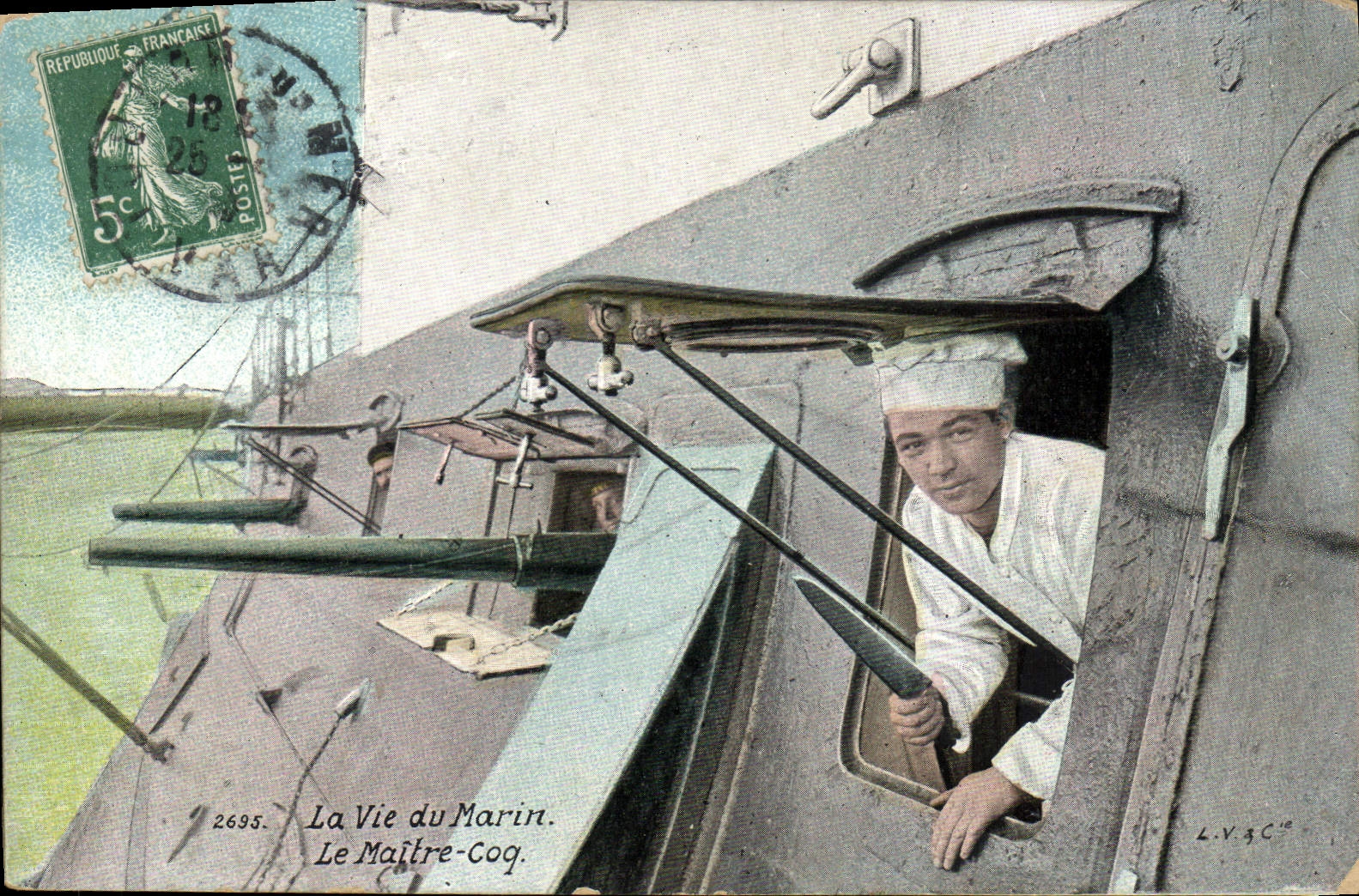 CPA Militaria La vie du Marin Le maitre Coq 