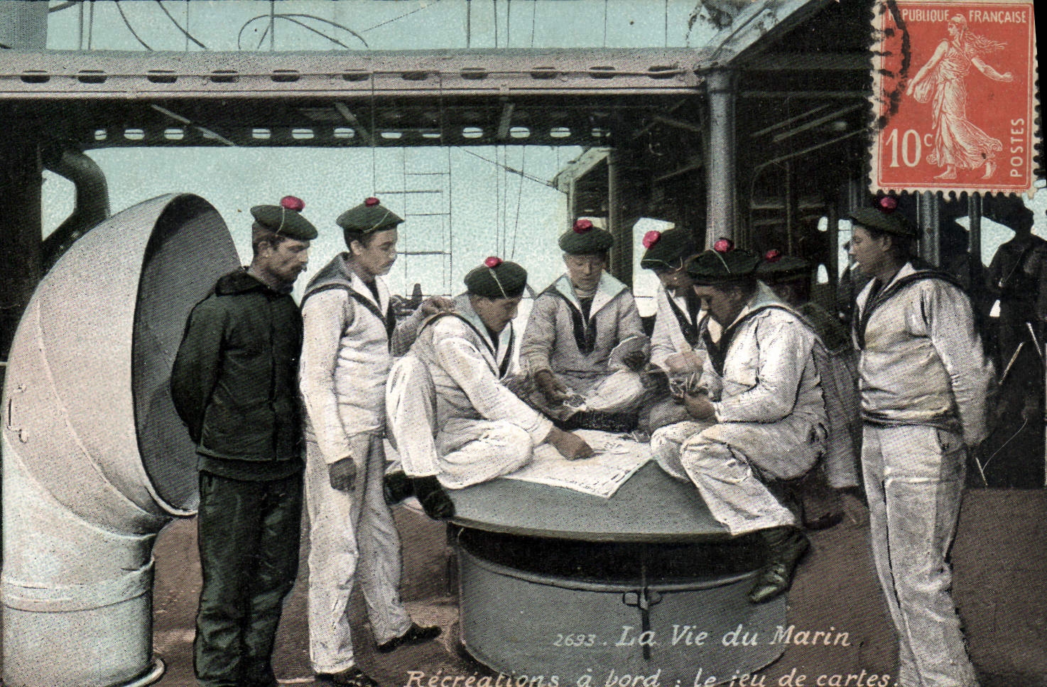 Vintage Postcard Militaria the life of the Sailor Re-creation has edge the card deck